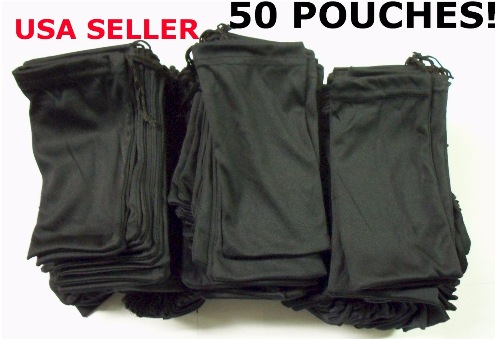 Cheap Bulk Lot 50 Black Micro Fiber Sunglasses Carrying Pouch Case Bag Sleeve