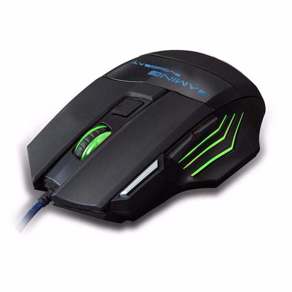 Gaming Mouse 7 Button USB Wired LED Breathing Fire Button Laptop PC