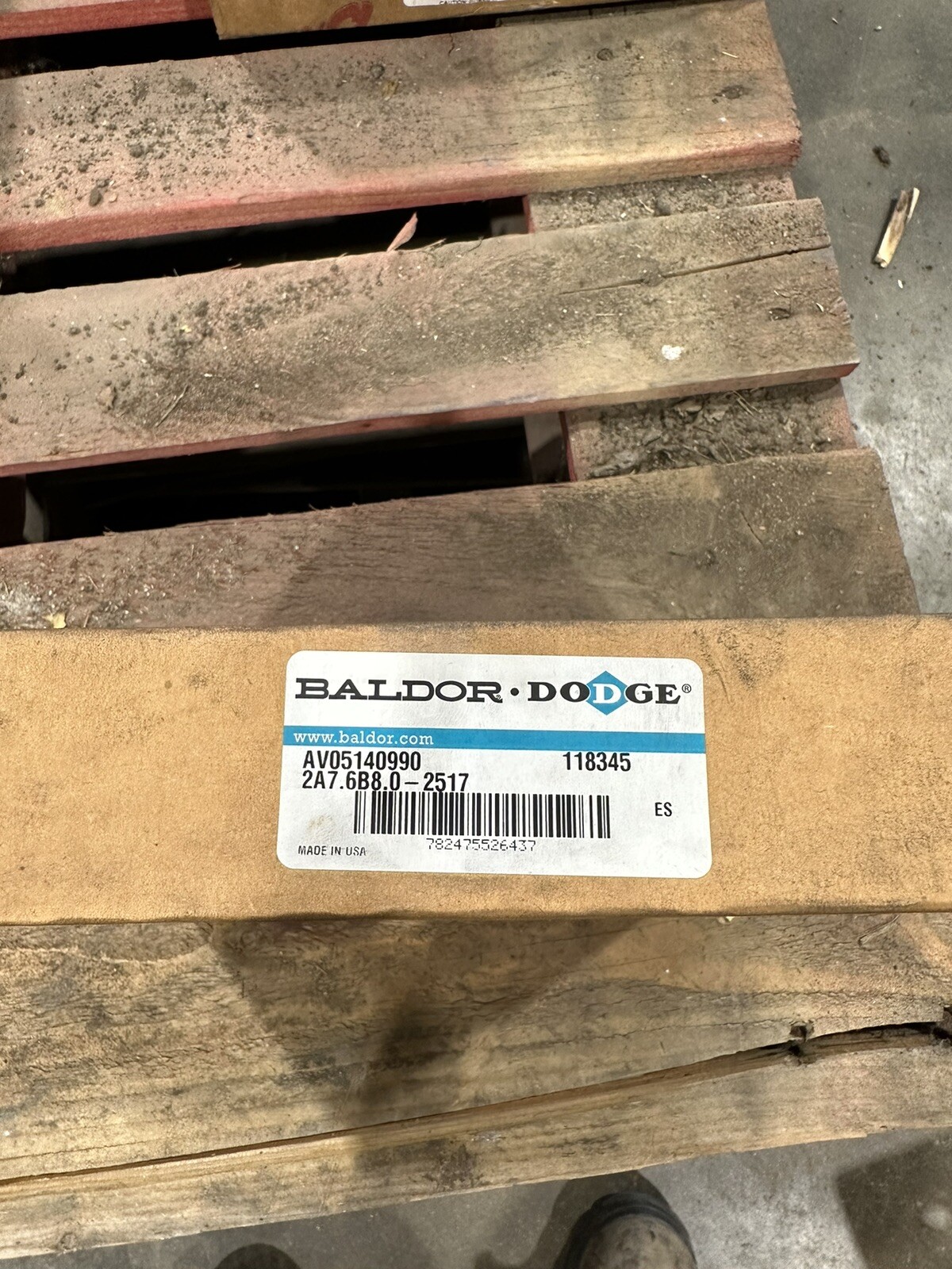 NEW Baldor / Dodge 2A7.6B8.0-2517 Sheave AV05140990 PALL1