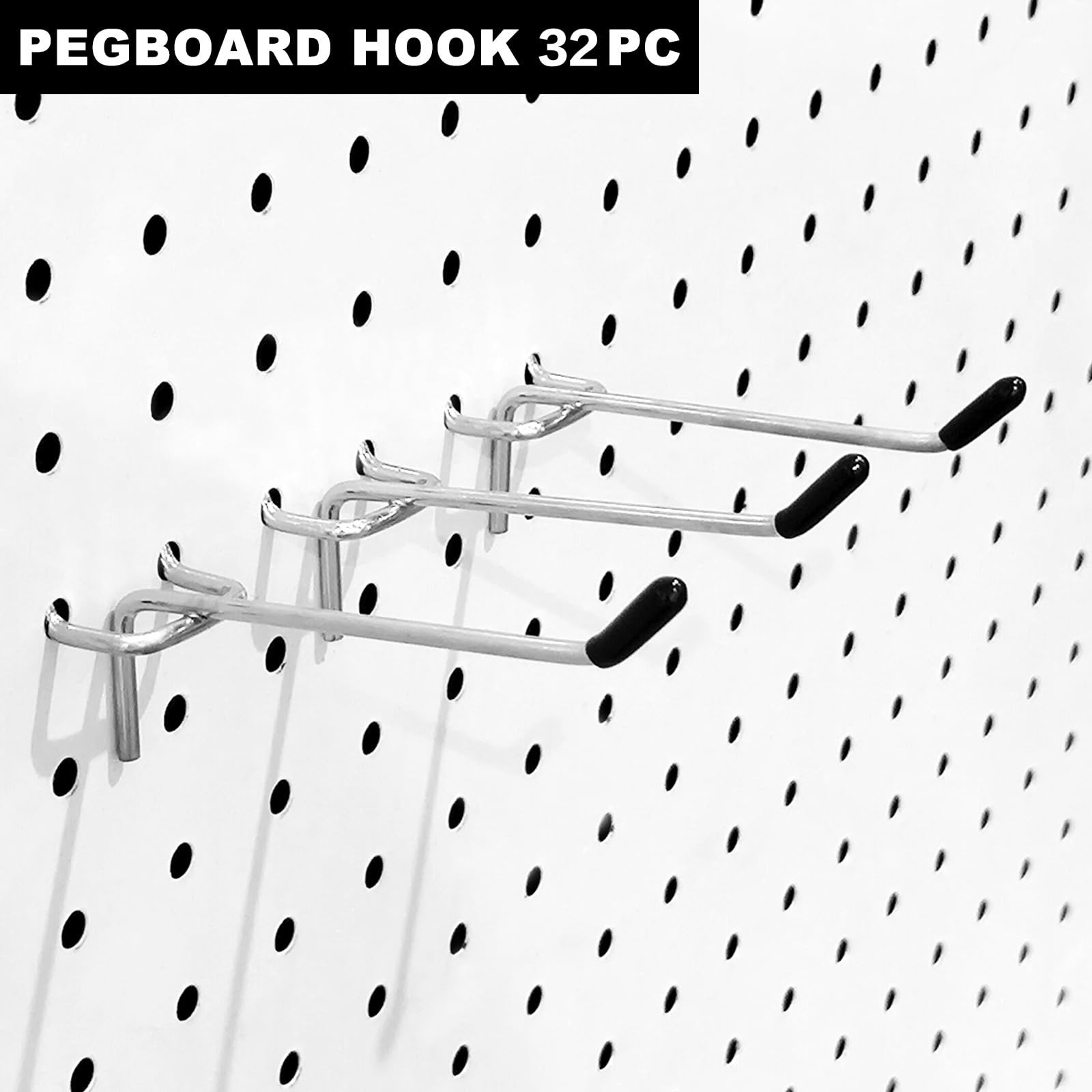 Pegboard Hooks Pegboard Accessories,2 inch,Pegboard Organizer Kit for Garage ...