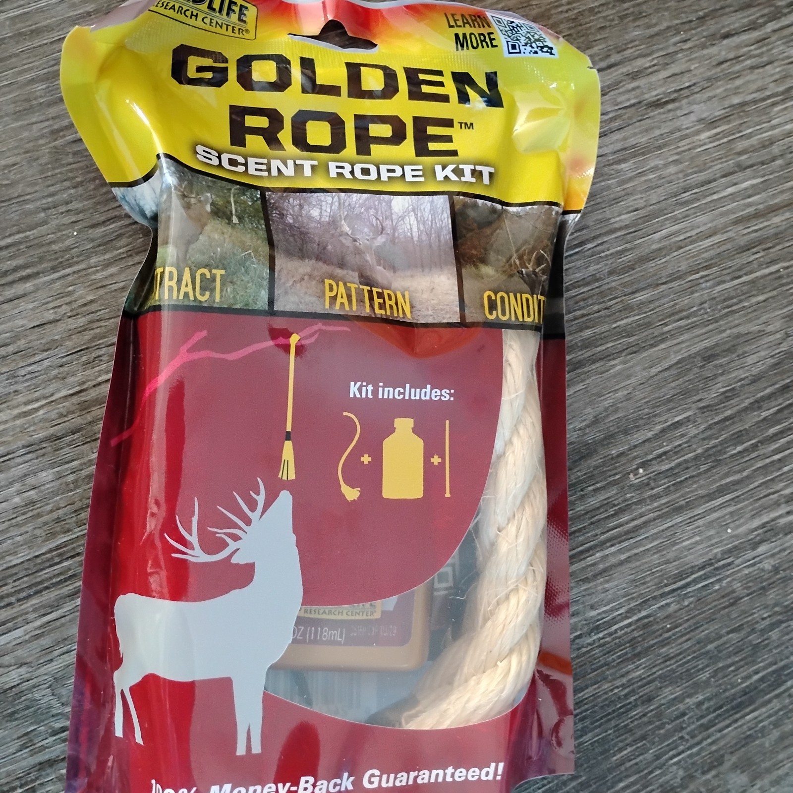 Wildlife Research Center GOLDEN ROPE™ SCENT ROPE KIT 1-30” Deer Scent Rope 391