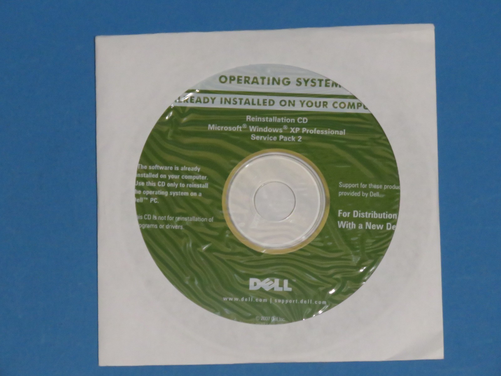 Dell Reinstallation CD Win XP Pro SP2 - CD ONLY WITH KEYCODE!!!