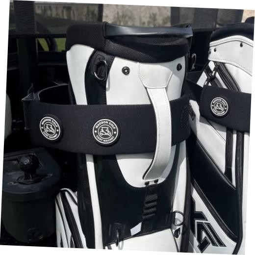 Black Magnetic Golf Cart Sleeve Utility Strap - Securely Attach - Lightweight