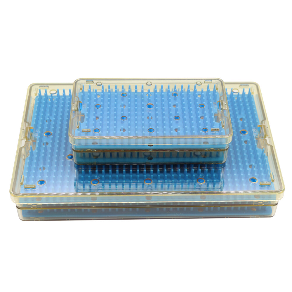Double layer surgical box surgical tray sterilization case box with mat PPSU