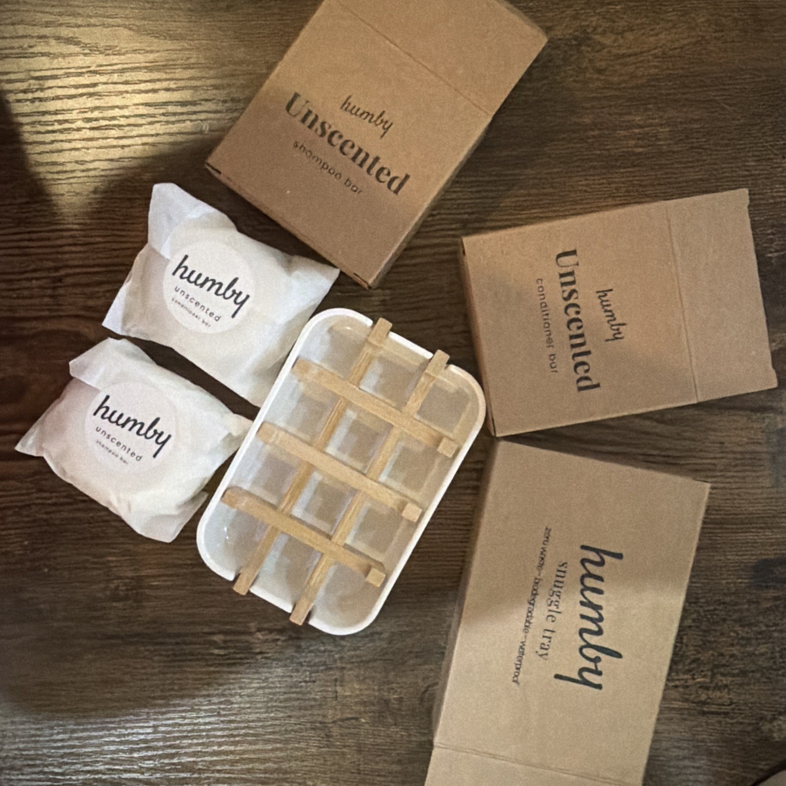 Humby Organics  3 pieces Unscented Shampoo & Conditioner Sungle Tray