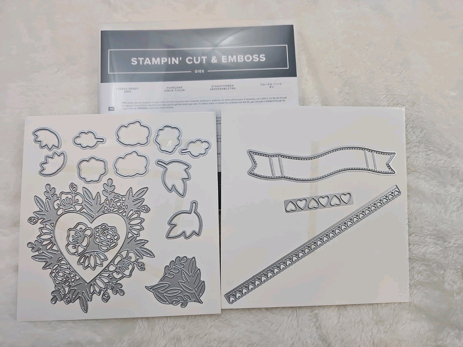 Stampin' Cut  & Emboss Dies FLORAL HEART Dies New