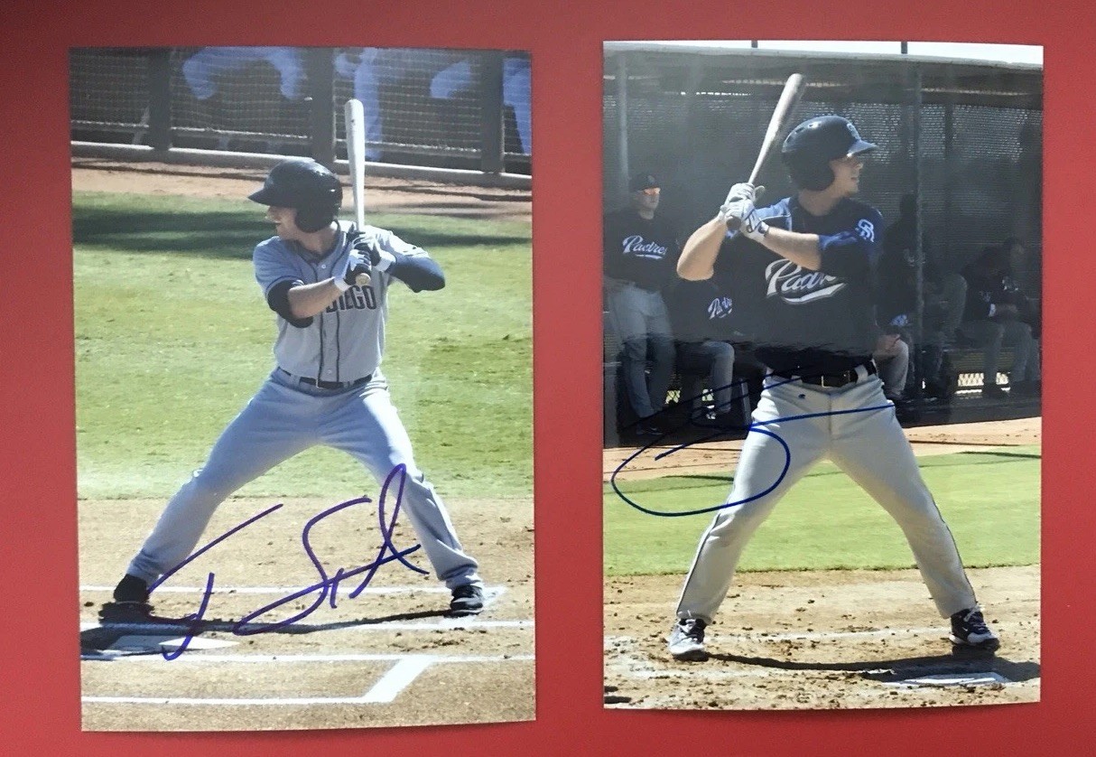Lot of (2) San Diego Padres  MINOR LEAGUE AUTOGRAPHED PHOTOS (4 X 6) See List