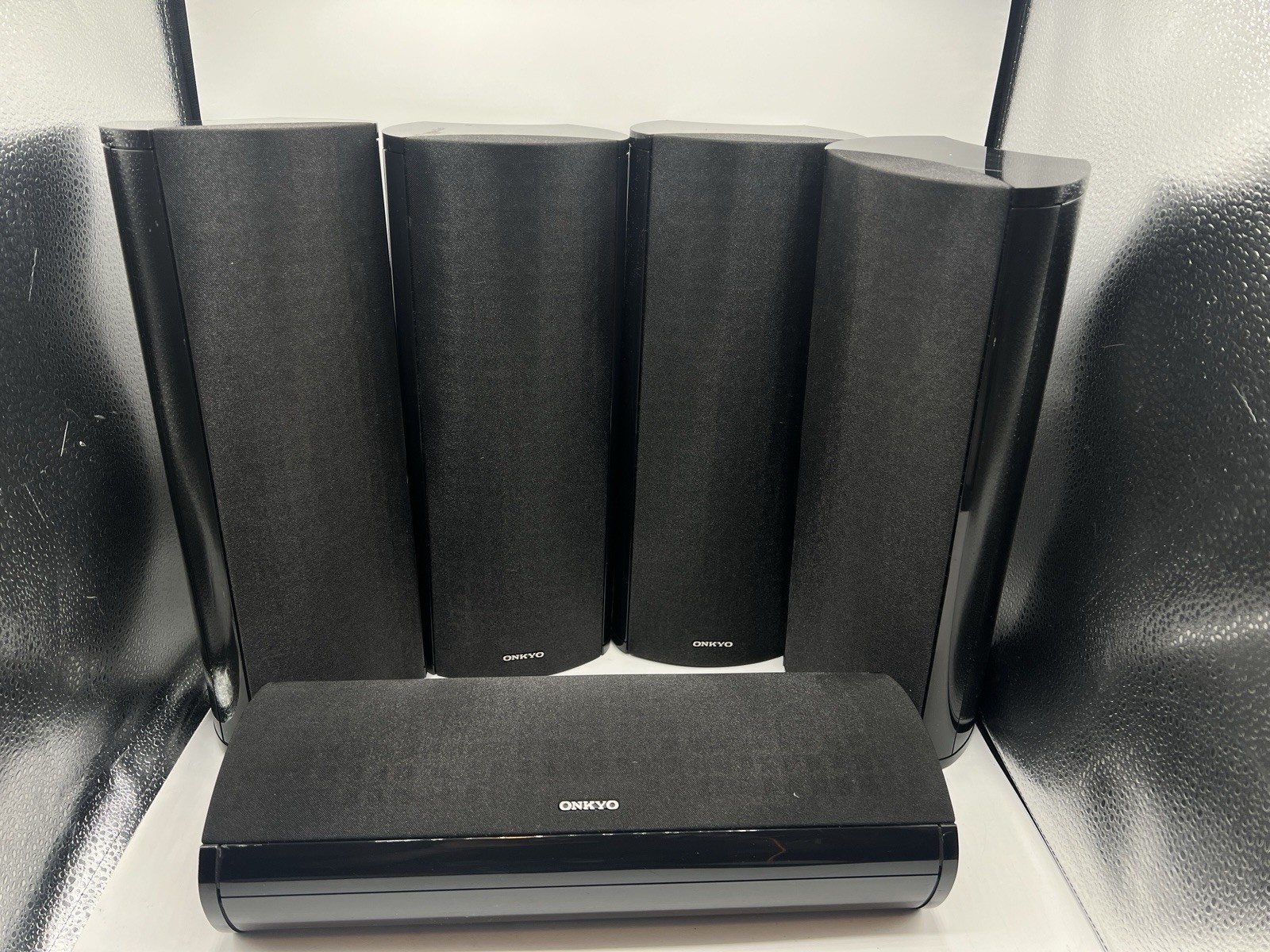 Onkyo Speaker Set W/ (1) SKC-750XC Center, (2) SKB-750X & (2) SKF-750XF TESTED