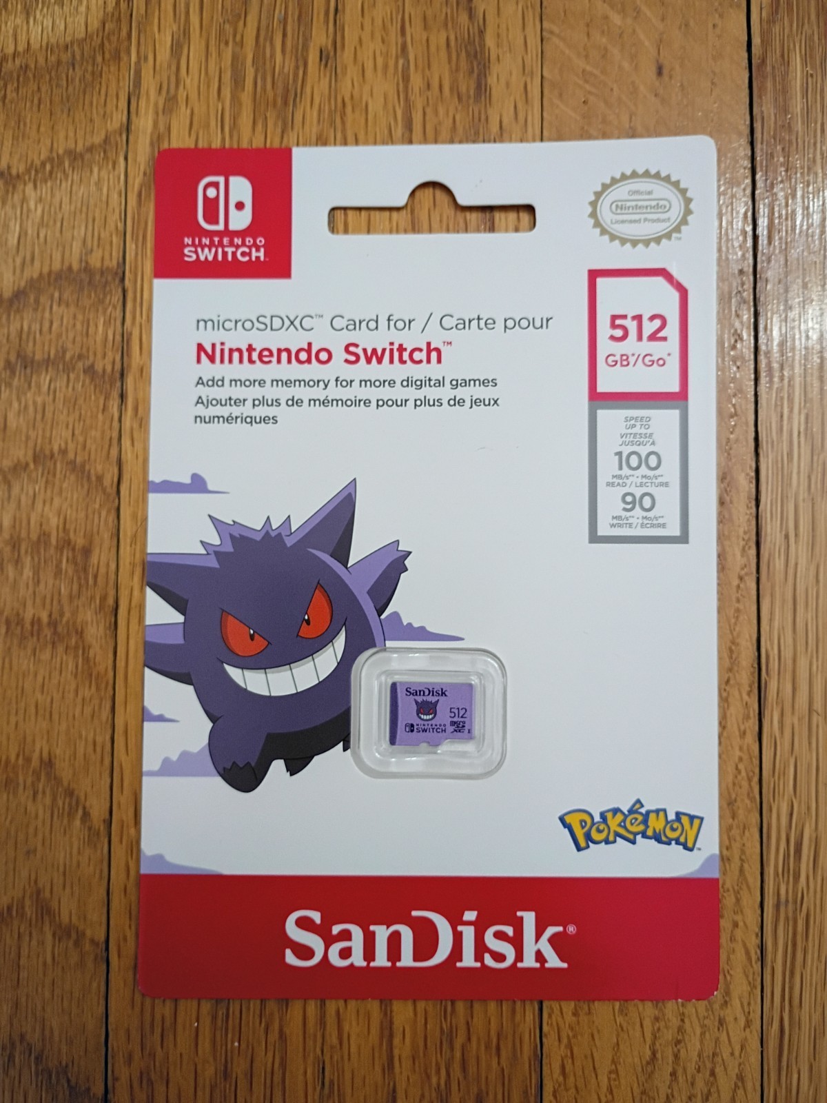 Nintendo Switch 512GB microSXDC card Pokemon (Gengar) Edition