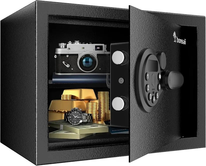 Bonsaii Safe, 0.6 Cubic Safe Box with Electronic Keypad and Removable Shelf