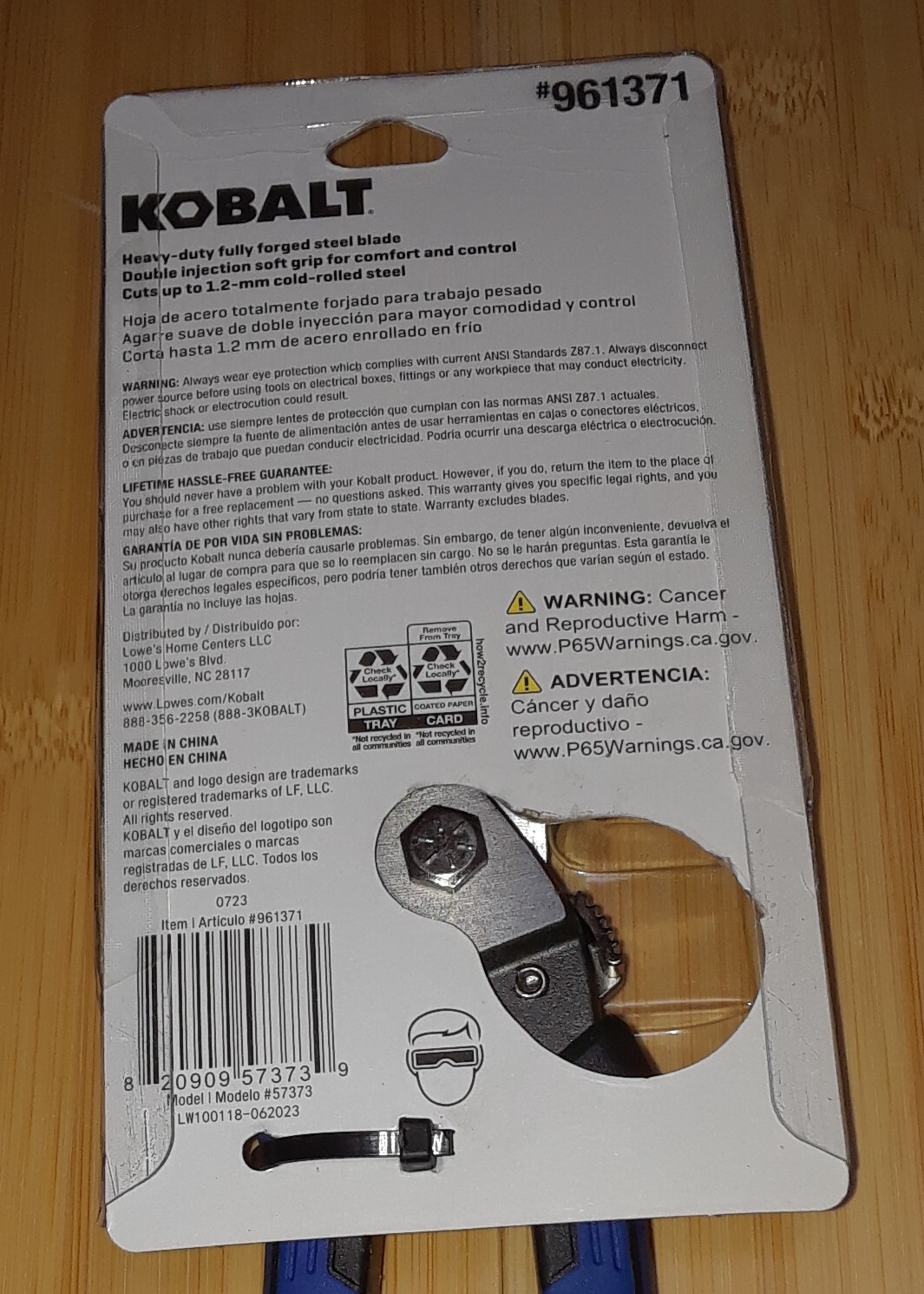 New Kobalt Heavy-Duty Shears 8 in Hot Forged Steel Blade. Model #57373, #961371
