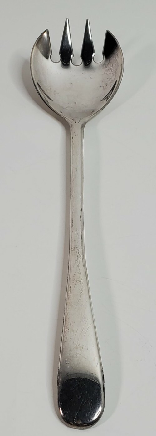 Serving Fork Modern Contemporary Silverplated Italy 8.88 inch Dinner Flatware
