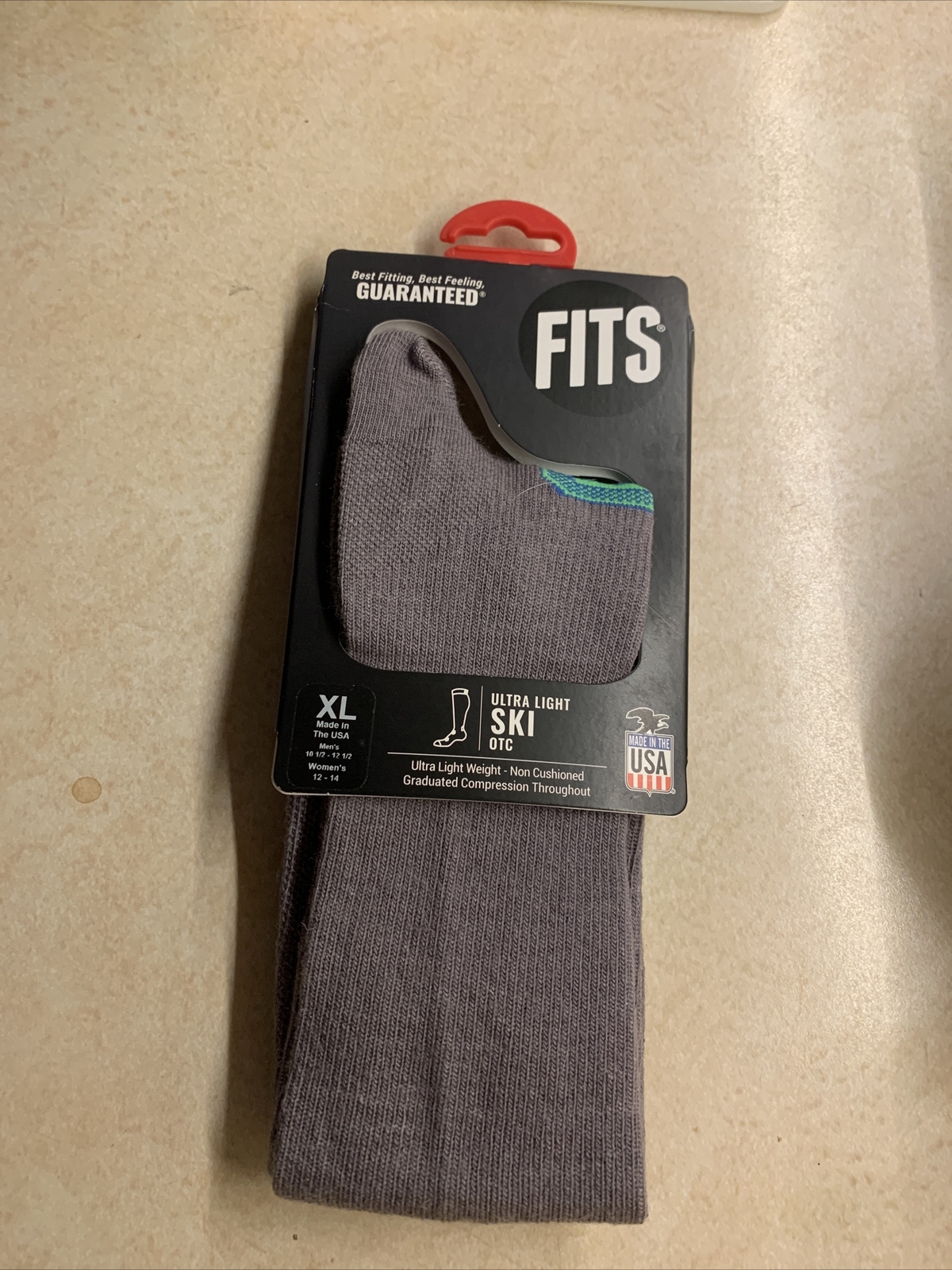 FITS ultra light Ski OTC merino wool mens 10.5-12.5