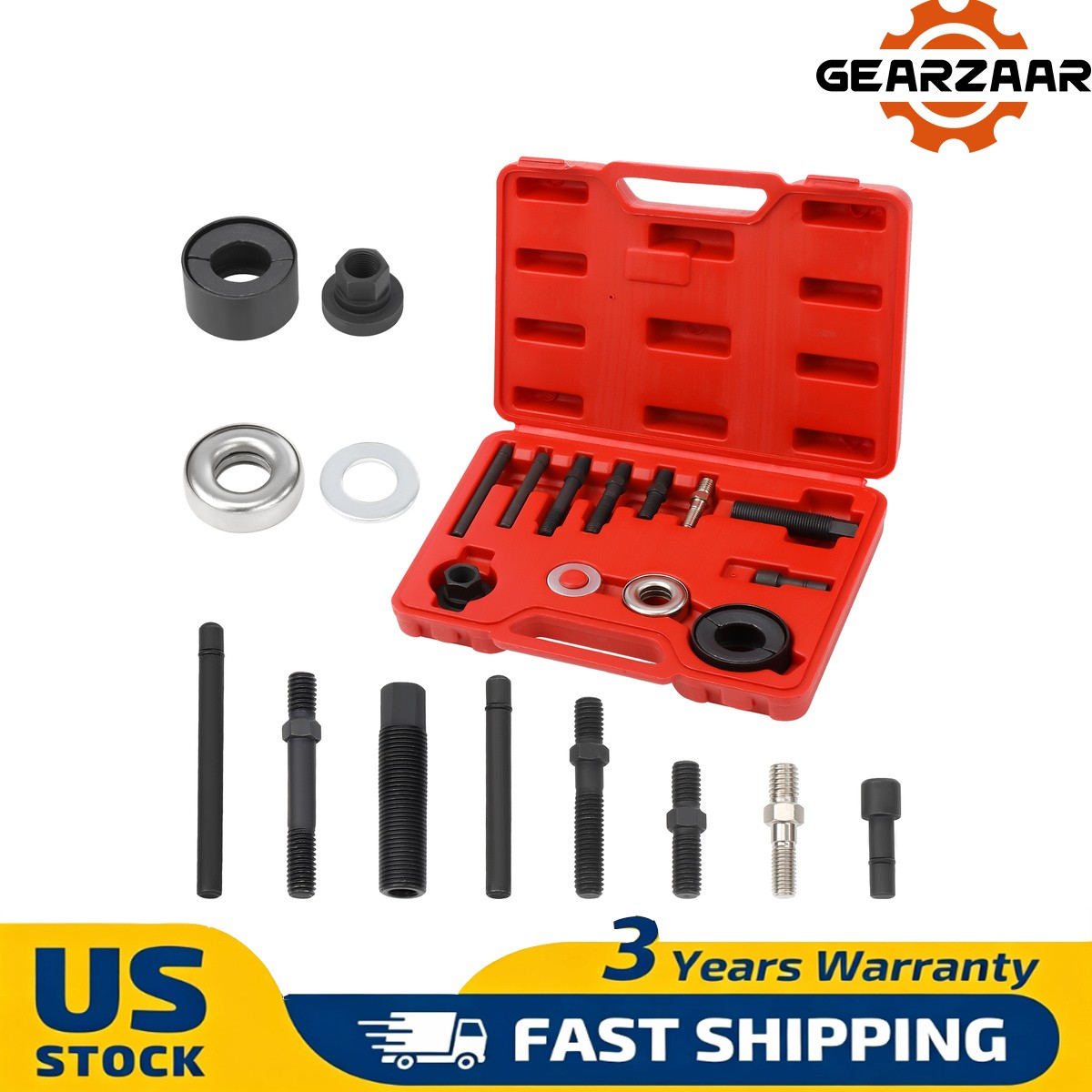 Power Steering Pump Pulley Puller Remover & Alternator Installer Tool Kit 13x