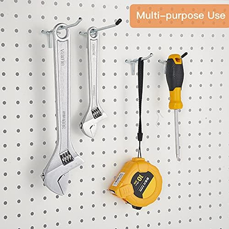 L Shape Pegboard Hooks, 4 Inch 50-Pack, Sturdy Galvanized Metal, Suitable