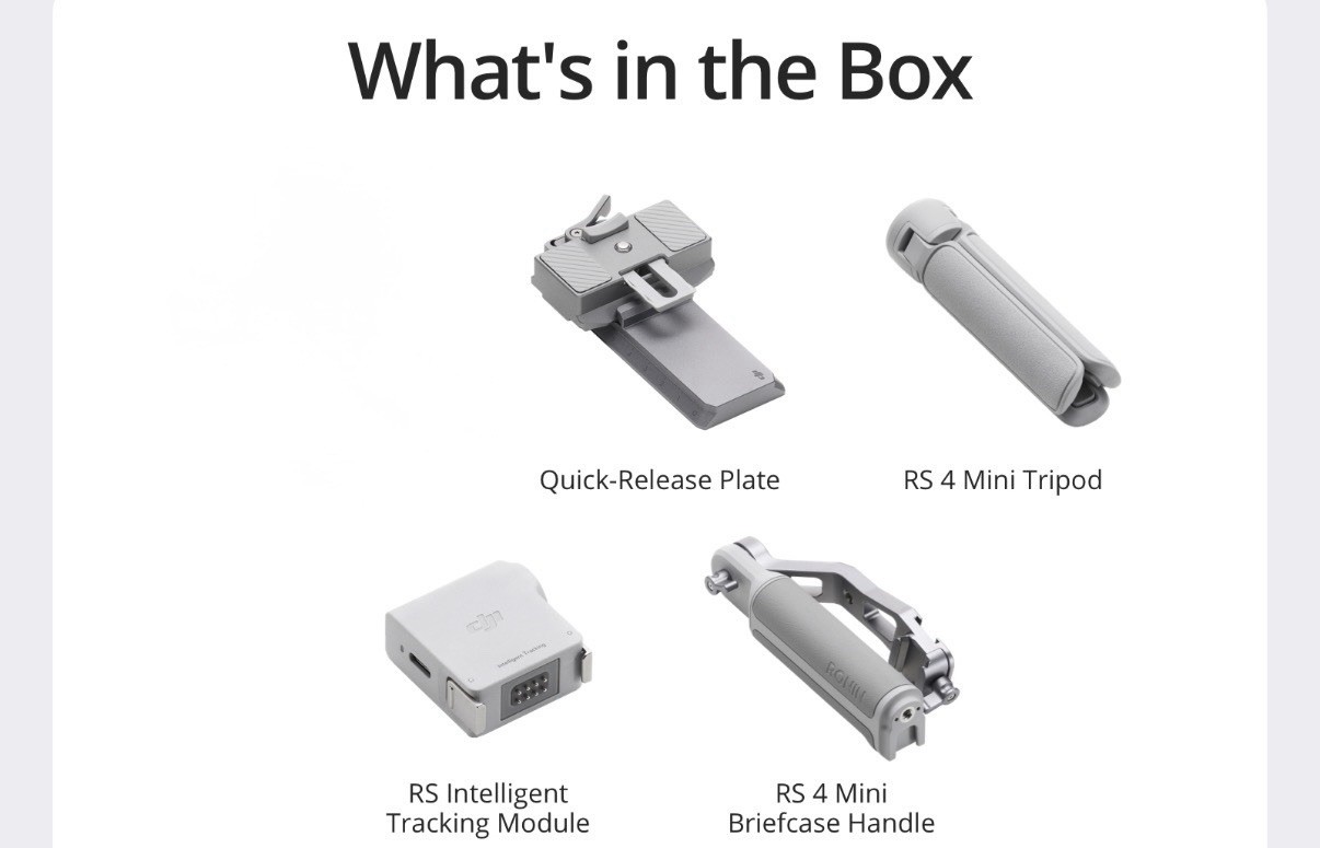 DJI RS 4 RS4 Mini Combo Handheld 3-Axis AI-Track Camera Stabilizer PARTS ONLY