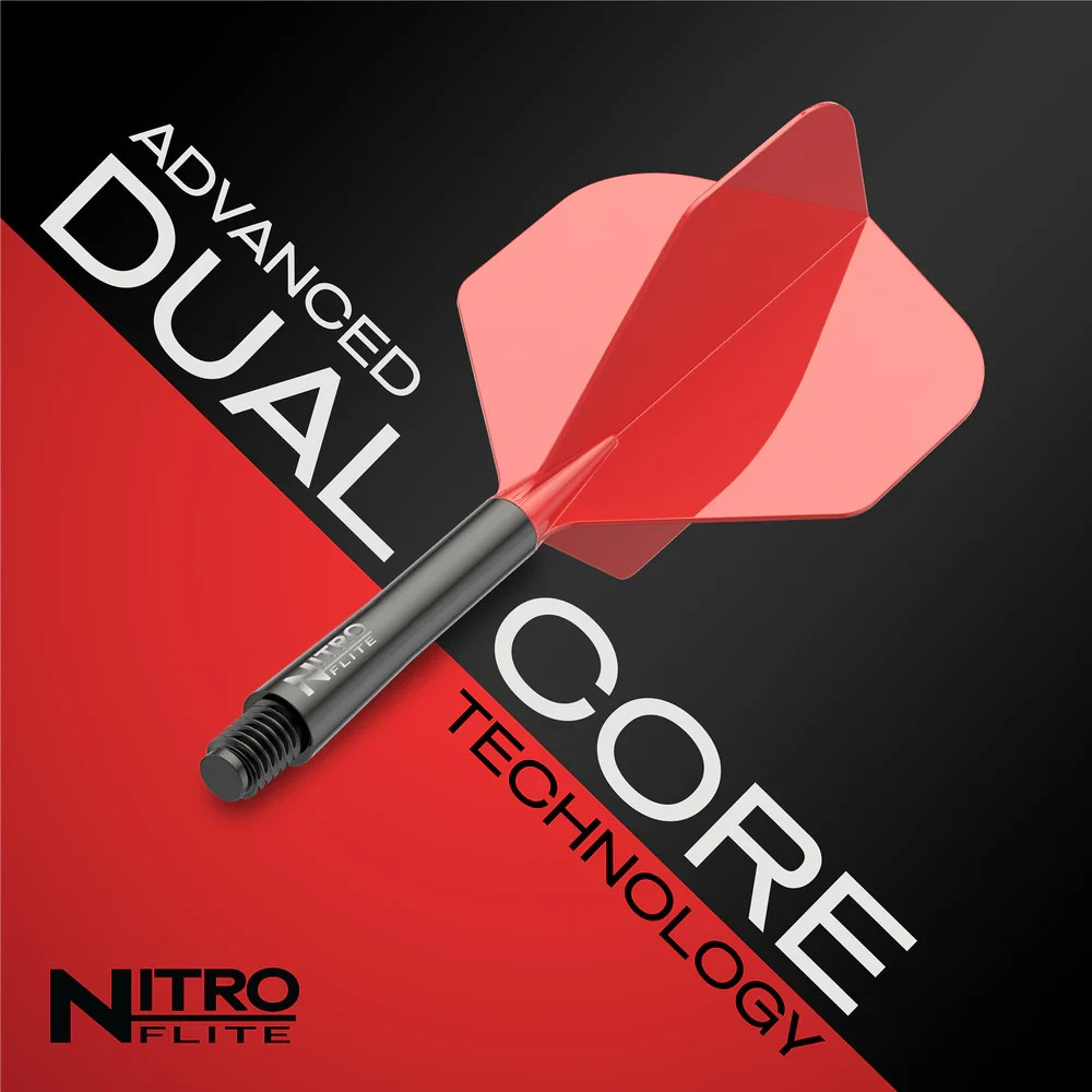 Red Dragon Nitro Flite Solid Black and Red