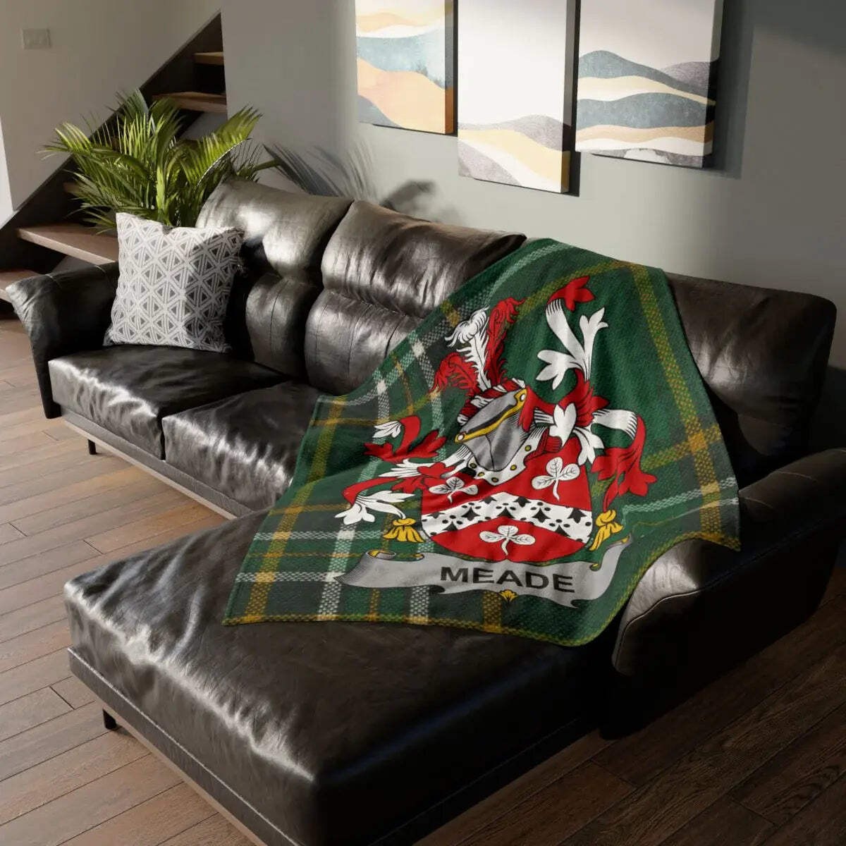 Meade Family Crest Irish Blanket