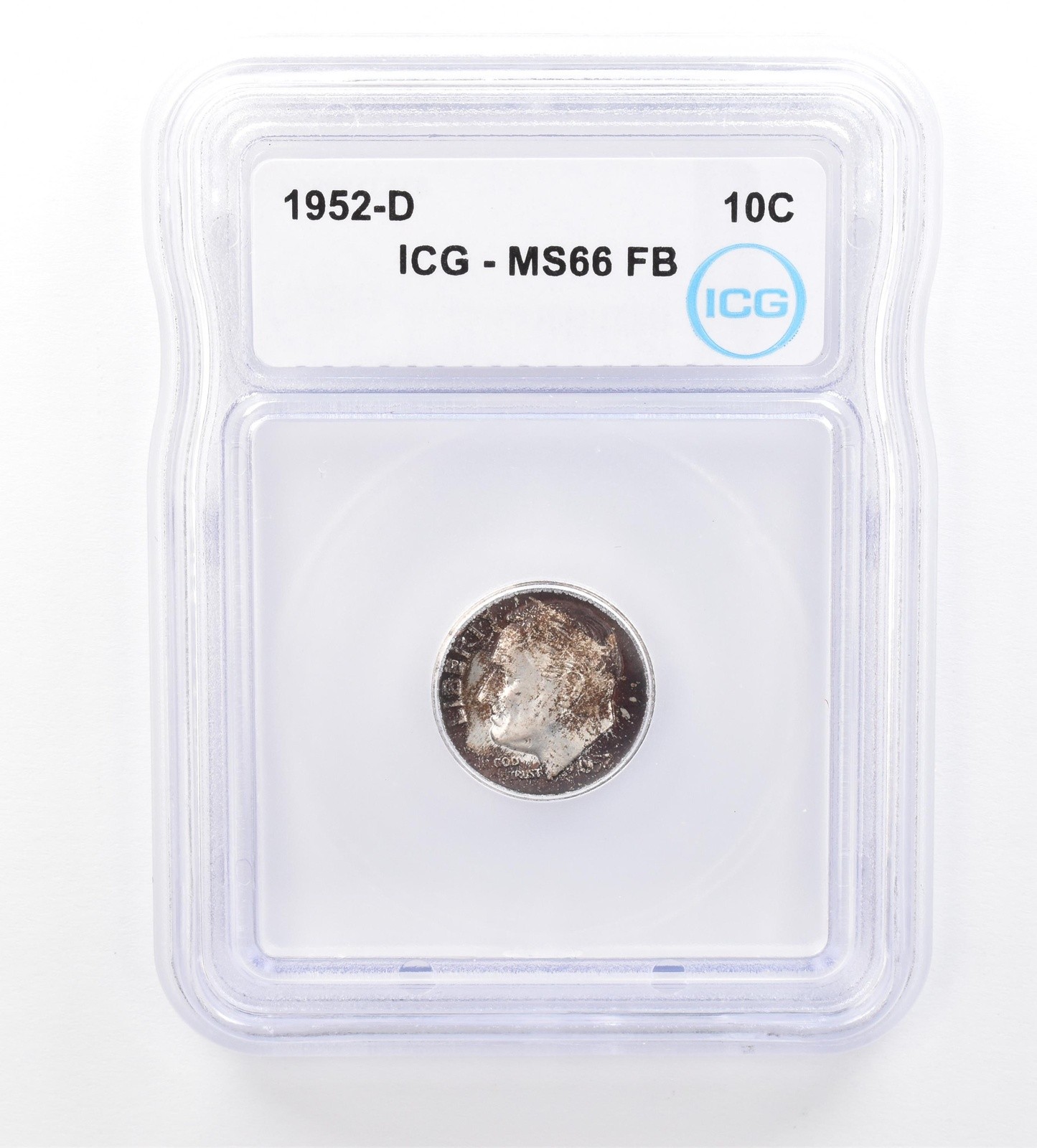 1952-D Roosevelt Dime MS66 FB ICG Beautiful Tone *1595