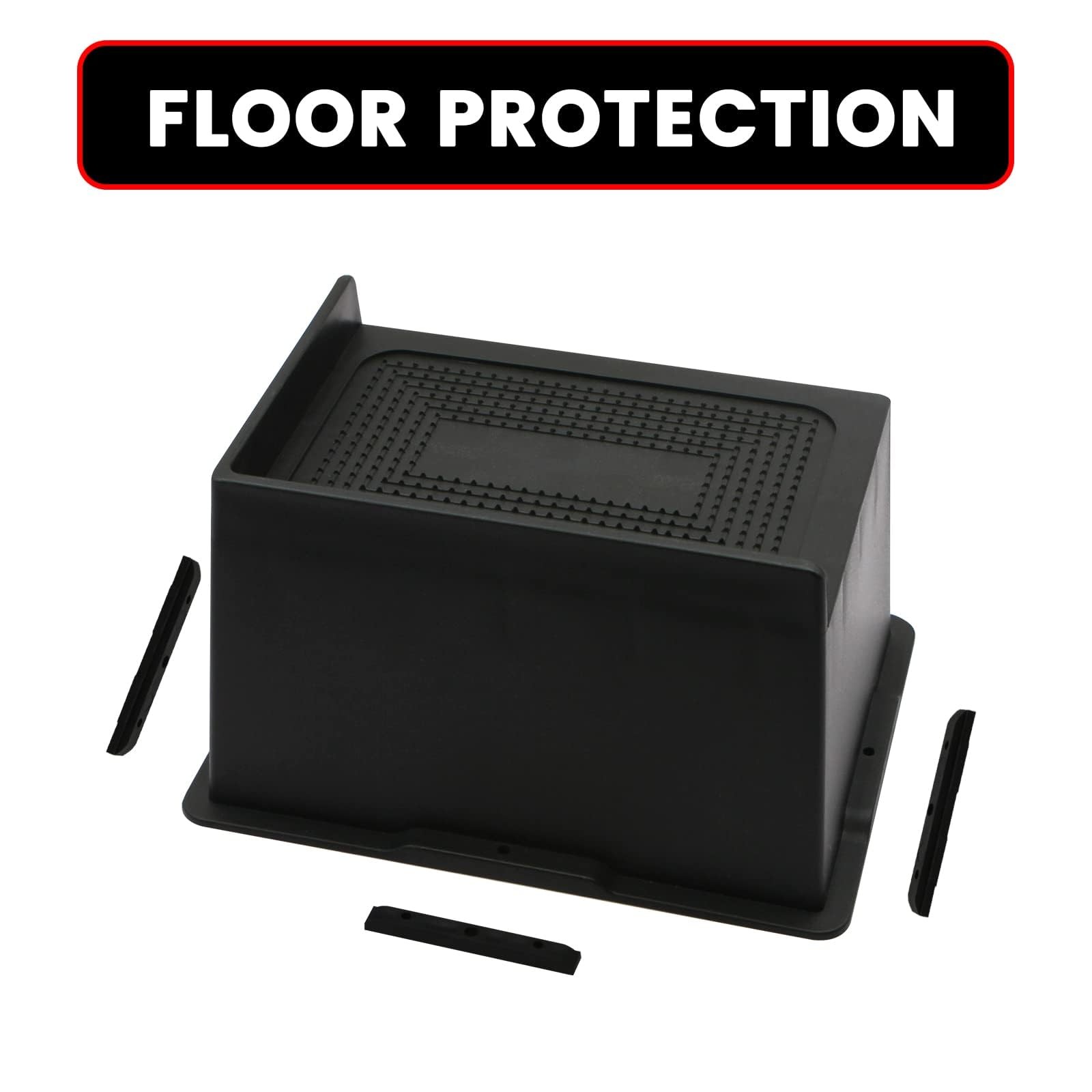 6 Pack Bed Risers 4 Inch Heavy Duty Oversized Support 6000 Lbs Black Lift