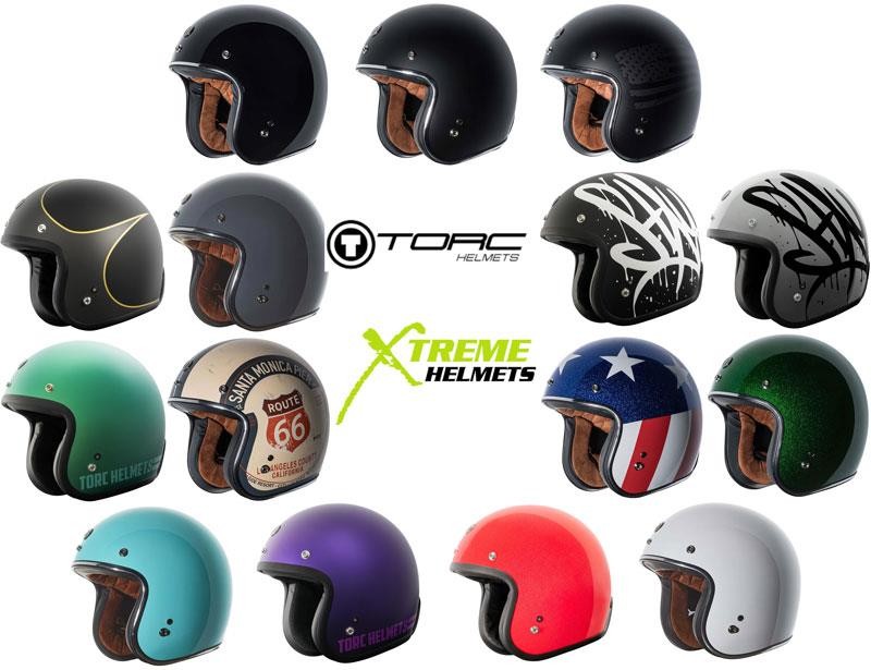 Torc Del Mar T50 Helmet Open Face Helmet Motorcycle Retro Vintage Suede Liner