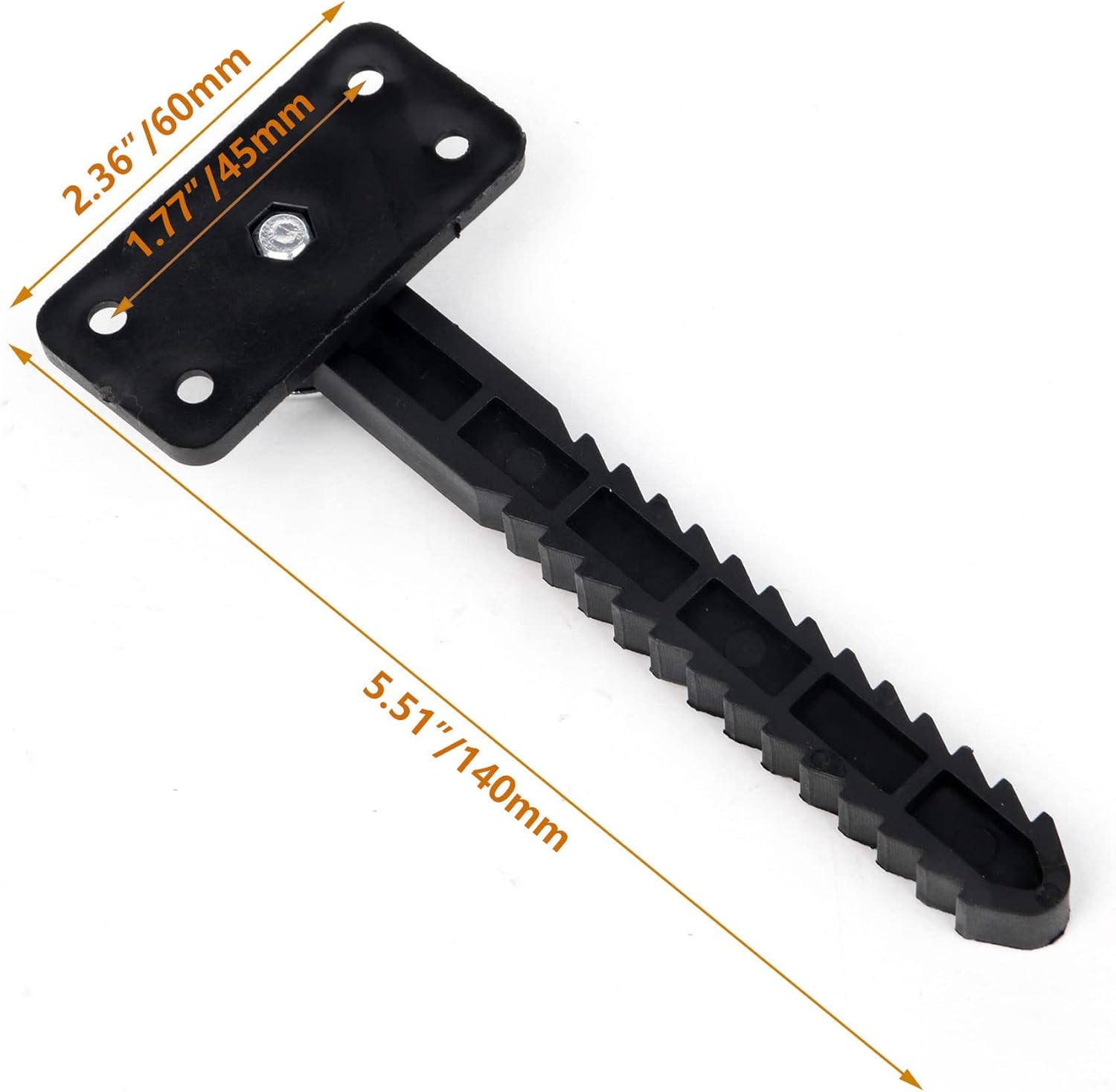 6Set Furniture Couch Sofa Coated Plastic Invisible Connector Brackets Black