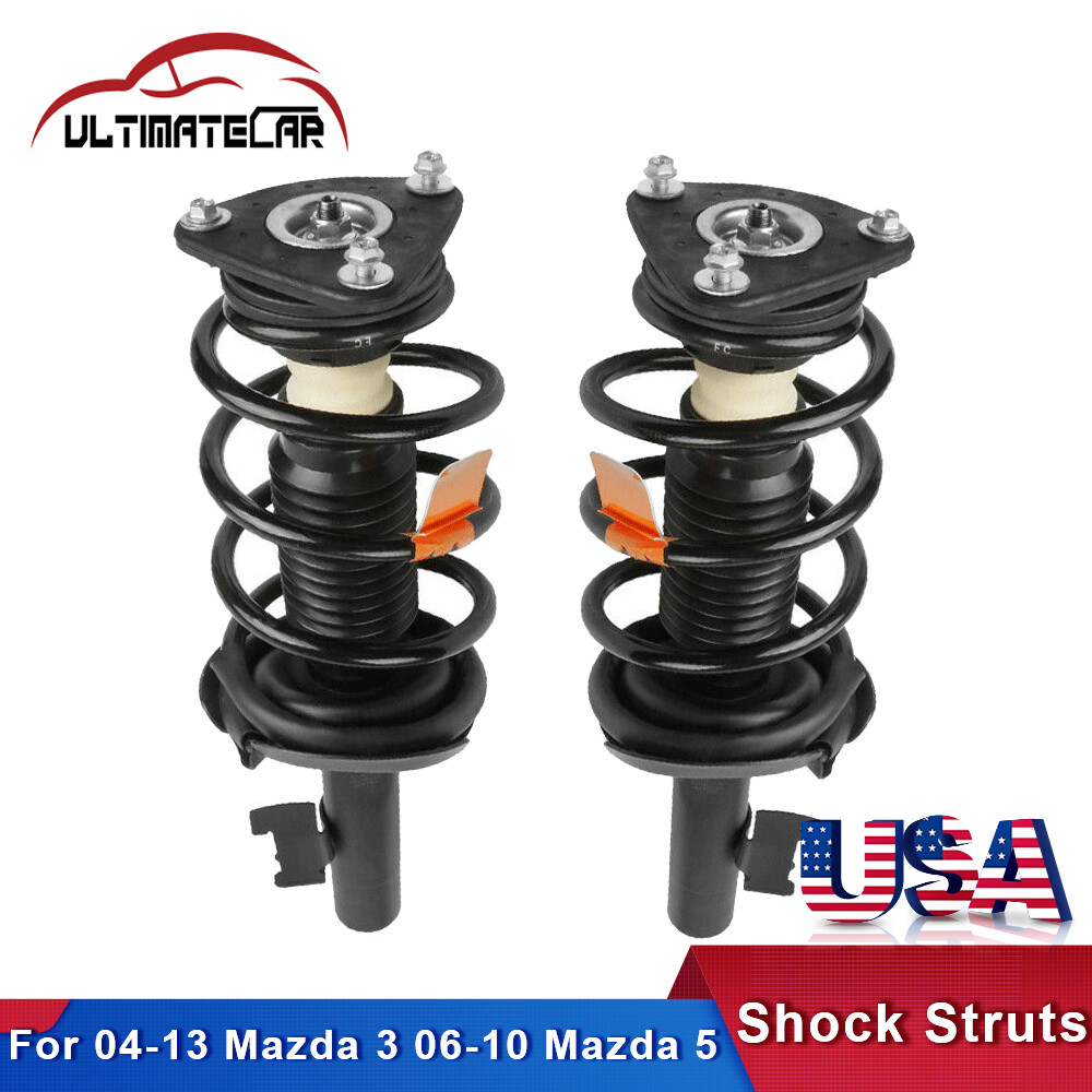 Set 2 Front Complete Shocks Struts Assembly For 04-13 Mazda 3 06-10 Mazda 5