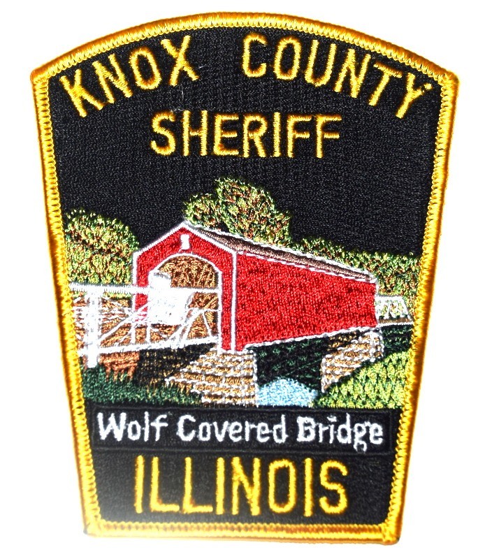 KNOX COUNTY – SHERIFF - ILLINOIS IL Police Patch WOLF COVERED BRIDGE RIVER M4