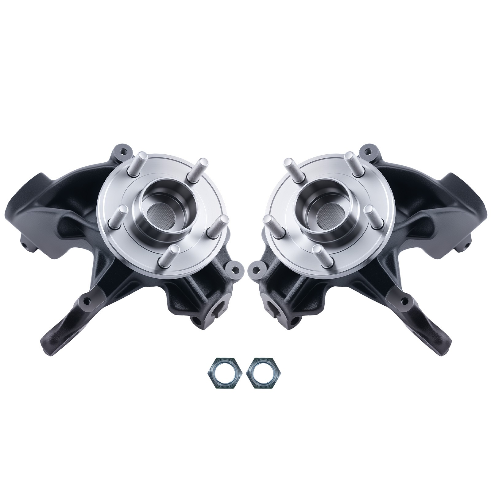 2x Front Wheel Hub Bearing Steering Knuckle Assembly For Ford Focus 2.0L 12-18