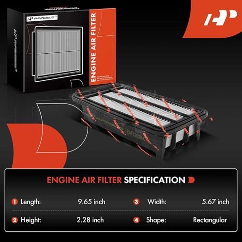 Engine Air Filter Compatible with Honda Models - Civic 2016 2017 2018 2019