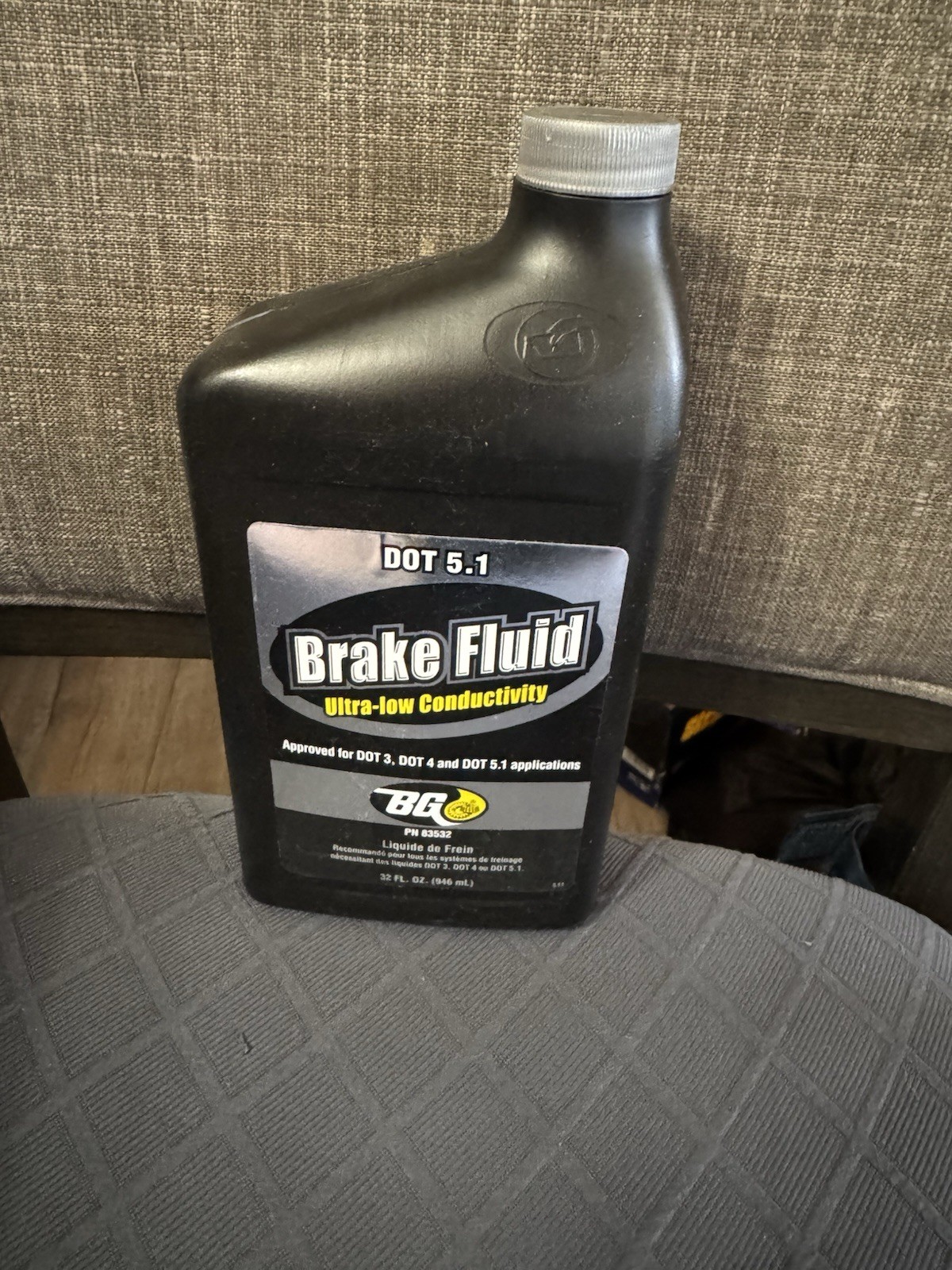 BG Brake Fluid 32oz., Ultra Low Conductivity, DOT 5.1