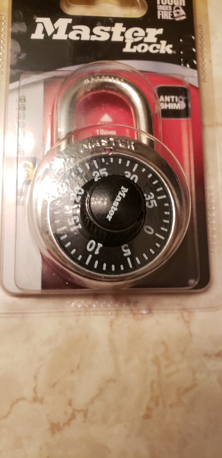 Master Lock Combination Padlock, 1500D, New, 3/4 In. ( 19mm)