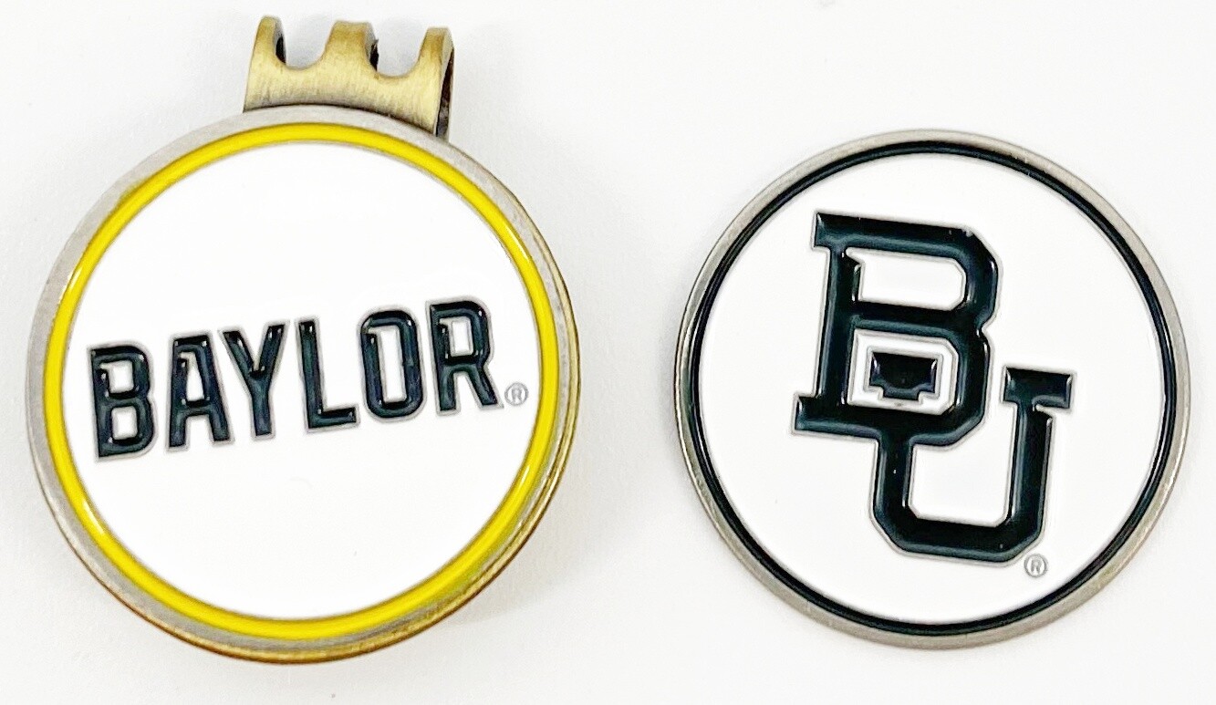 GOLF HATCLIP & ballmarker BAYLOR BEARS NCAA Bronze NEW