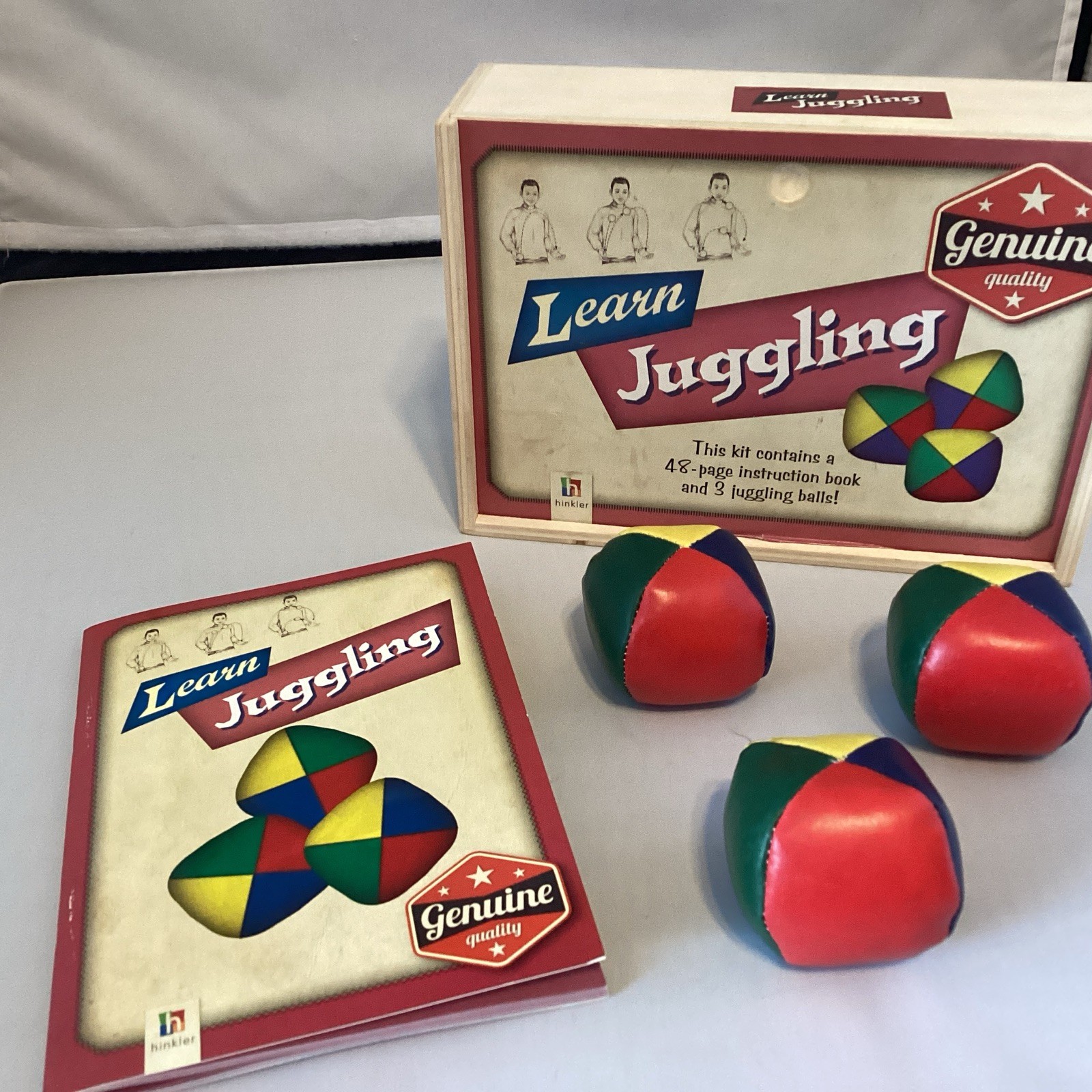 Hinkler Learn Juggling Kit Genuine Quality, 3 Juggling Balls + Instruction Book