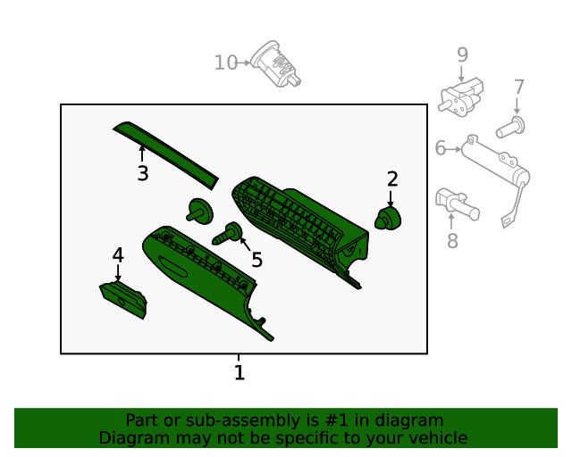 Genuine Ford Glove Box Assembly EB5Z-78060T10-AA