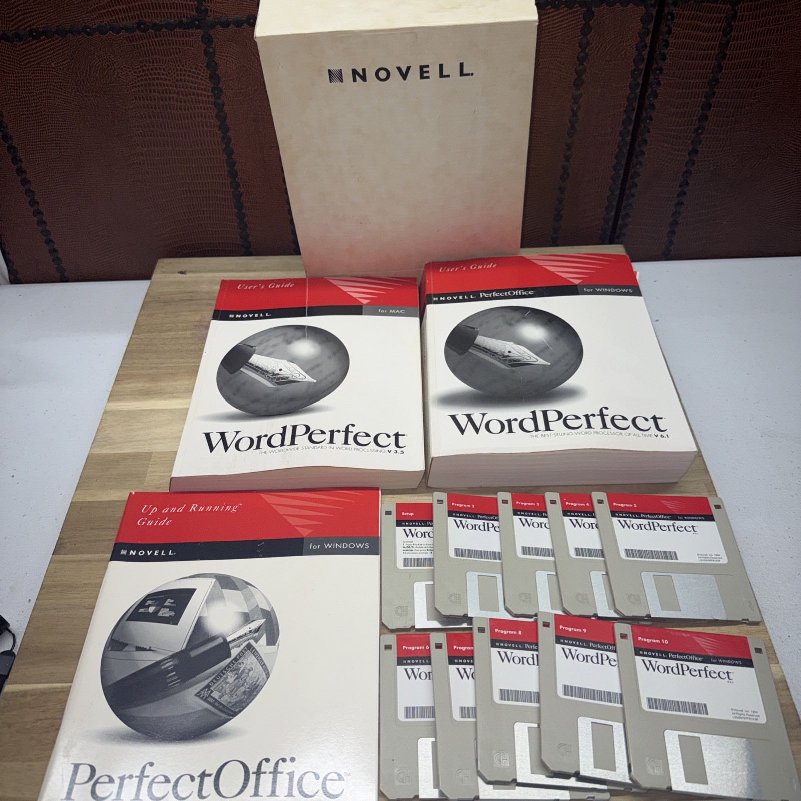 Novell Word Perfect Perfect Office Processor V 6.1 For Windows 3.5 floppy disks