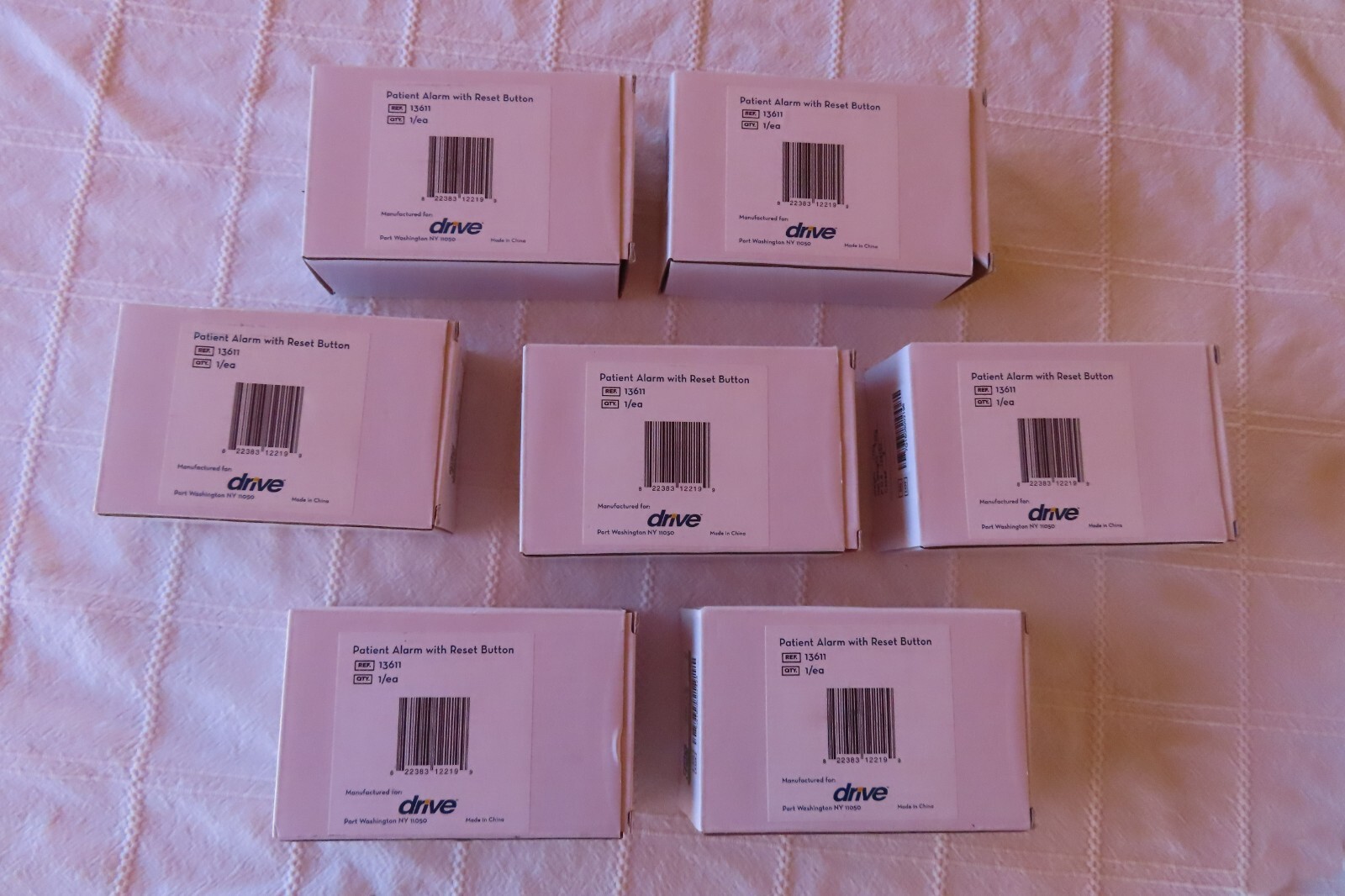 Lot of SEVEN Drive Medical Patient Alarms w/ Reset Button #13611  (see photos)