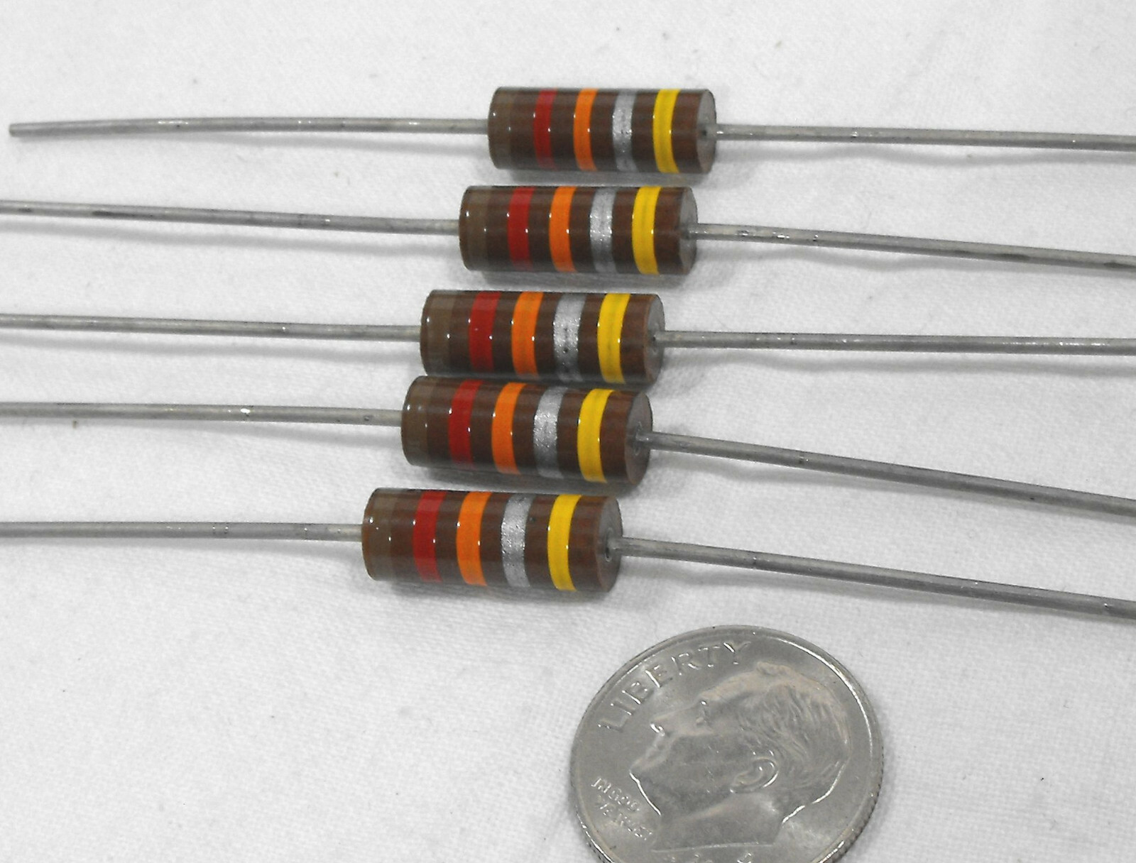 12K 12000 OHM 1 WATT QTY-5 ALLEN BRADLEY TUBE AMP MIXER CARBON RESISTORS b