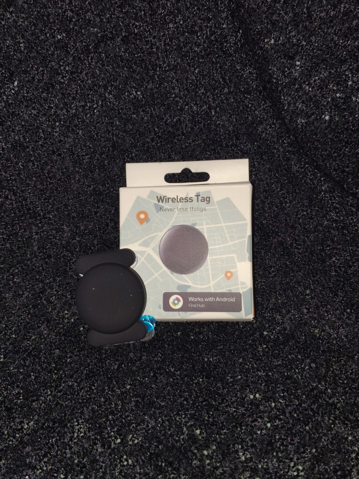 Tagnnitlr Wireless Smart Tag Tracker Black for Android Google Find Hub Network