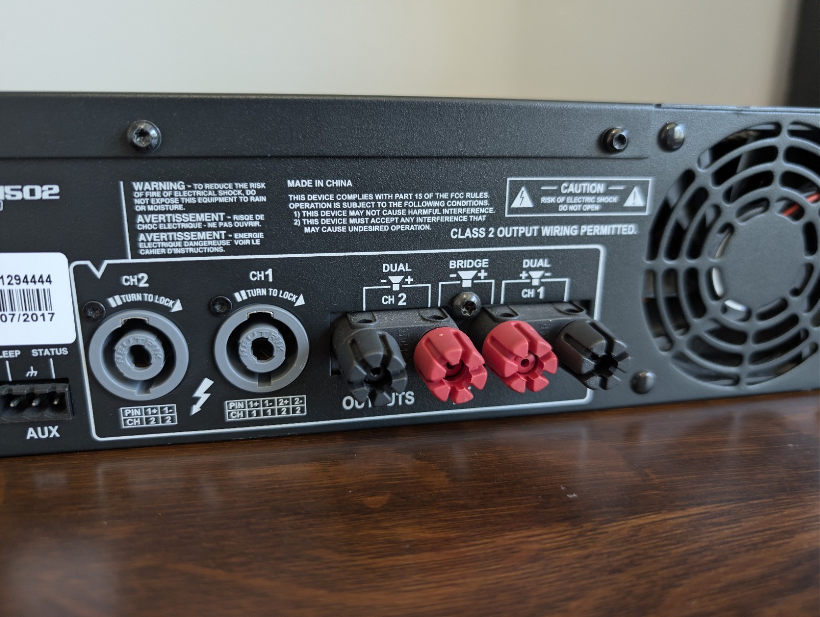 Crown XLS1502 2-Channel 525 Watt Amp Power Amplifier - Tested & Working!