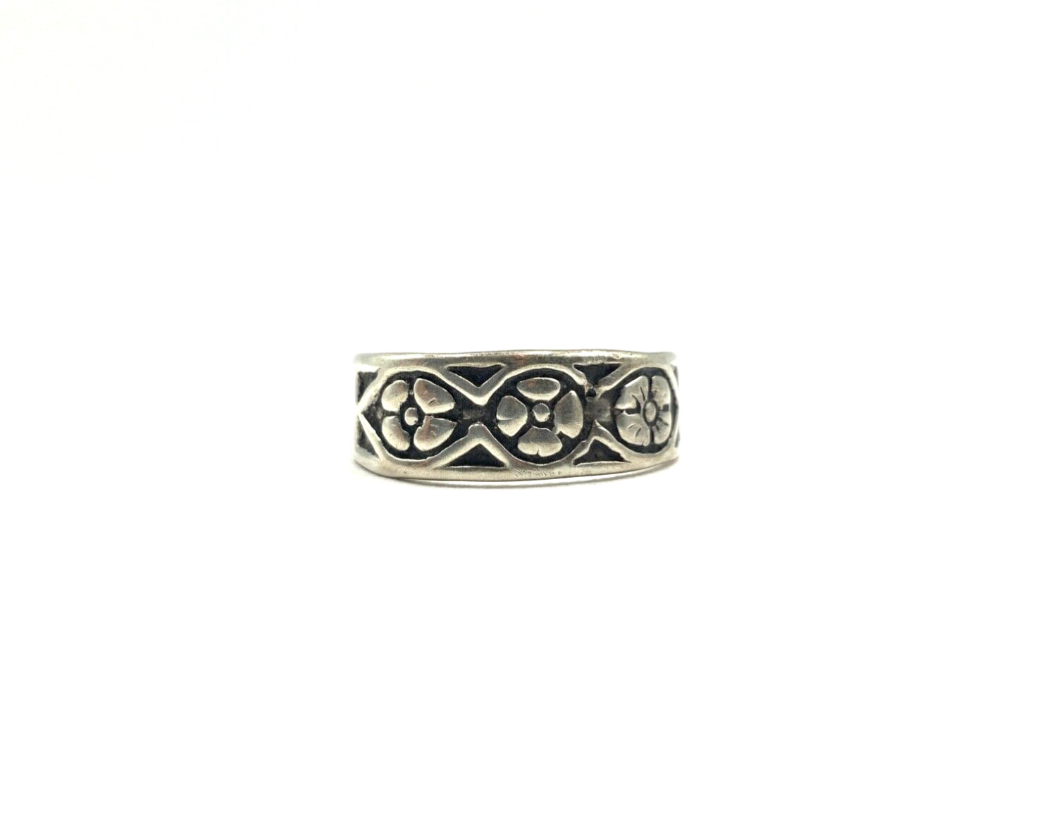 Flower Design TOE BAND RING STERLING SILVER 925 SIZE 5.5 ADJUSTABLE