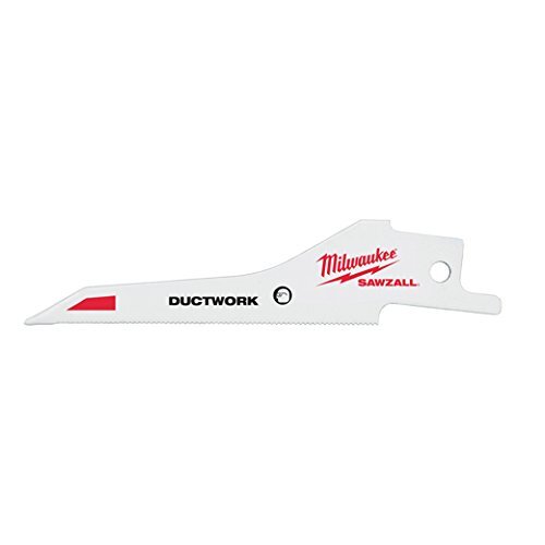 5 Pack Milwaukee 48-00-1630 Sawzall Blades Ductwork, 3-1/3"