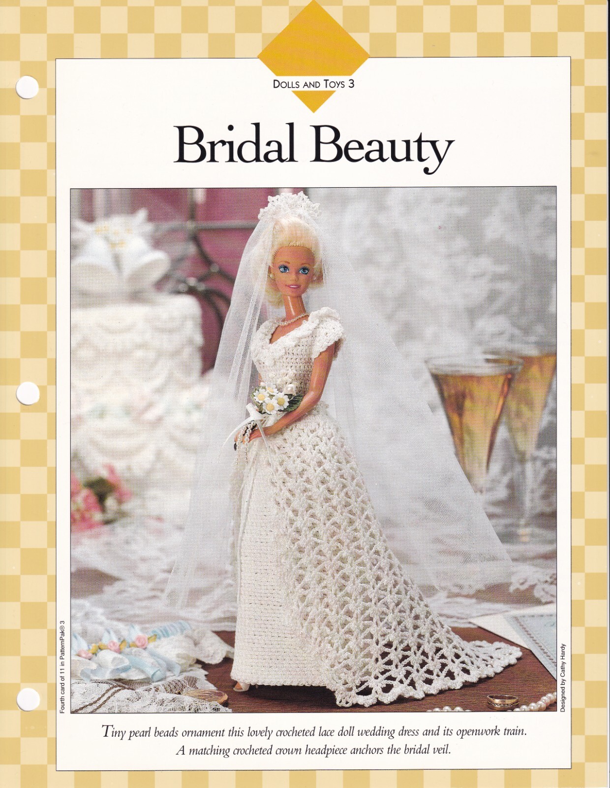 BRIDAL BEAUTY Fashion Doll Wedding Dress Crochet PATTERN Vanna's Afghan Crochet