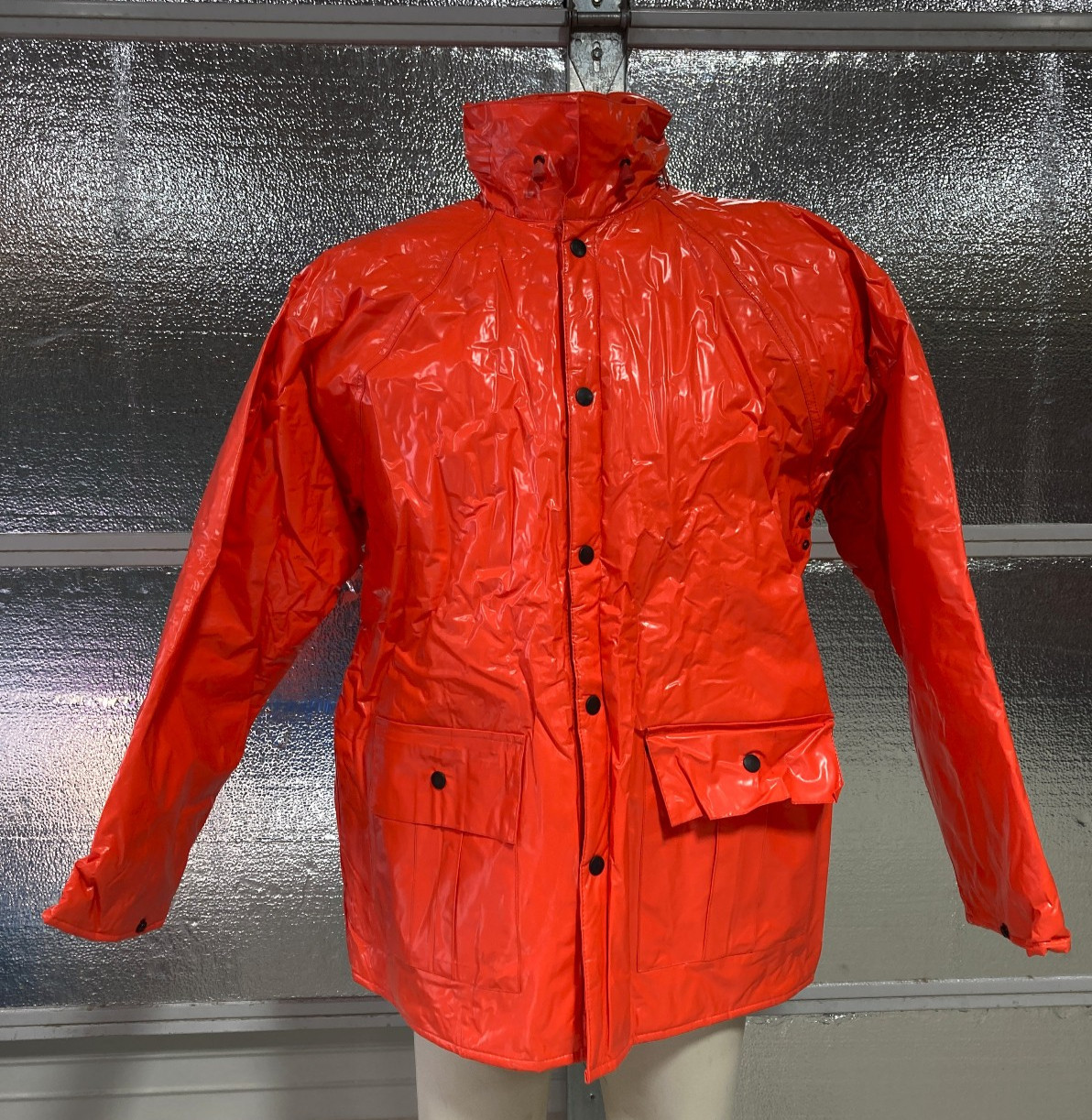Duck Bay Hunting Jacket - Mens L - Vintage - Blaze Orange - Waterproof - Fishing