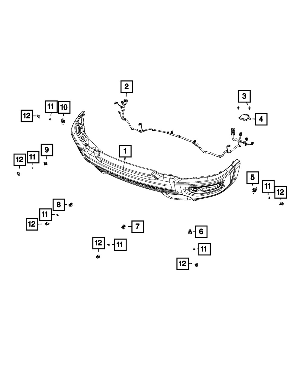 Genuine Mopar Park Assist Sensor Bracket 68335633AA