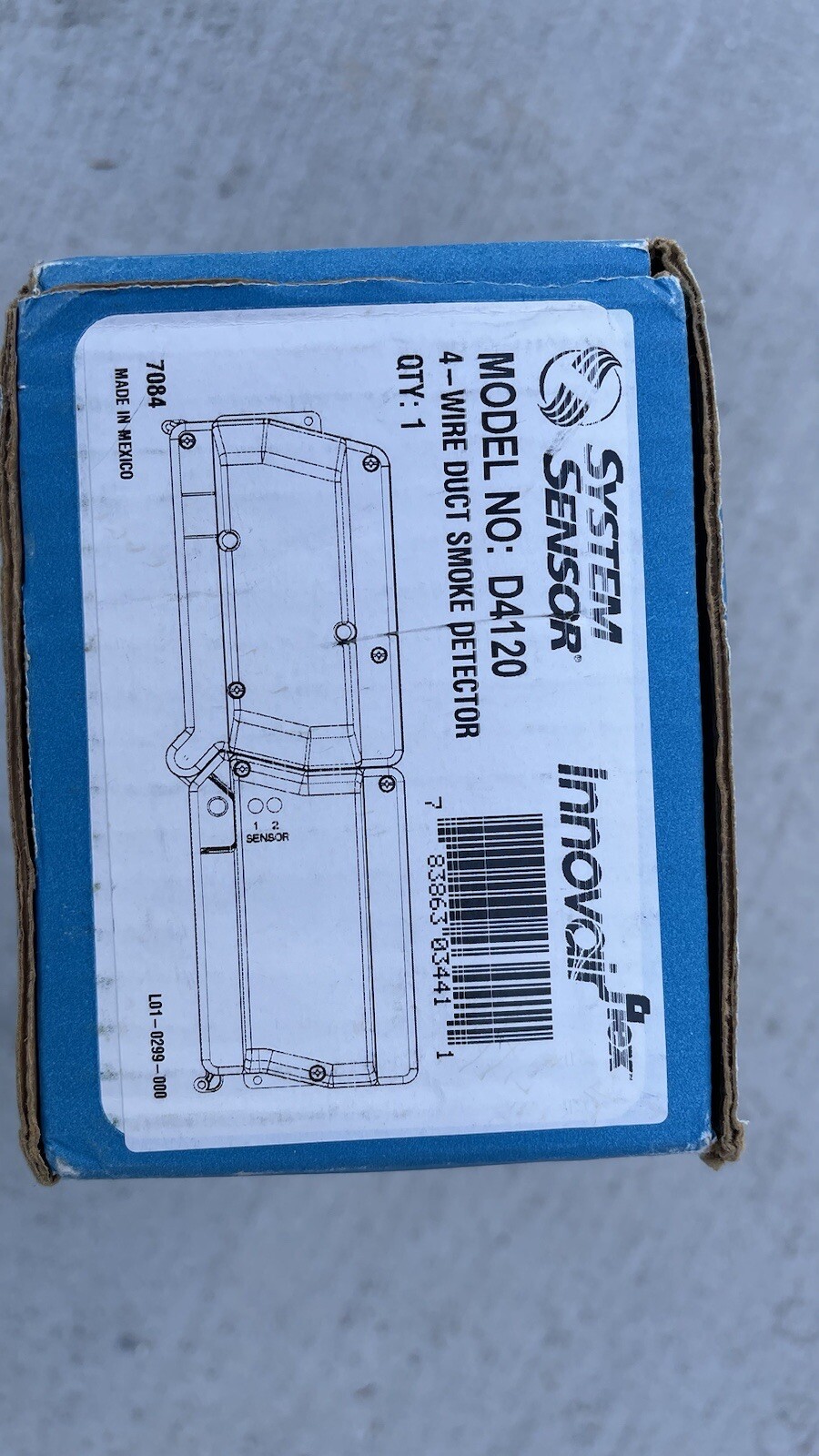 SYSTEM SENSOR D4120 4 WIRE PHOTOELECTRIC DUCT SMOKE DETECTOR