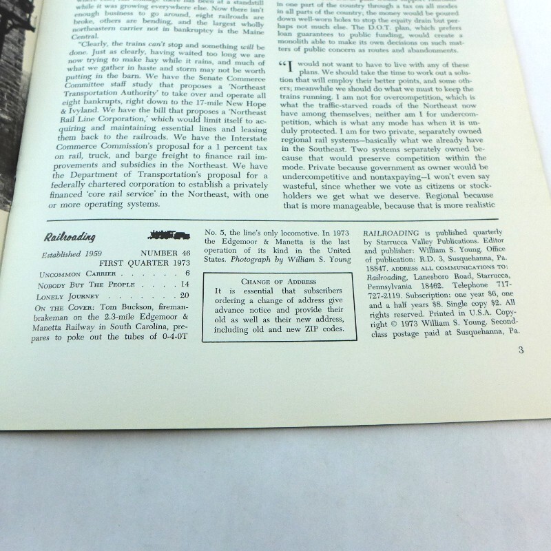 Railroading Q1 1973