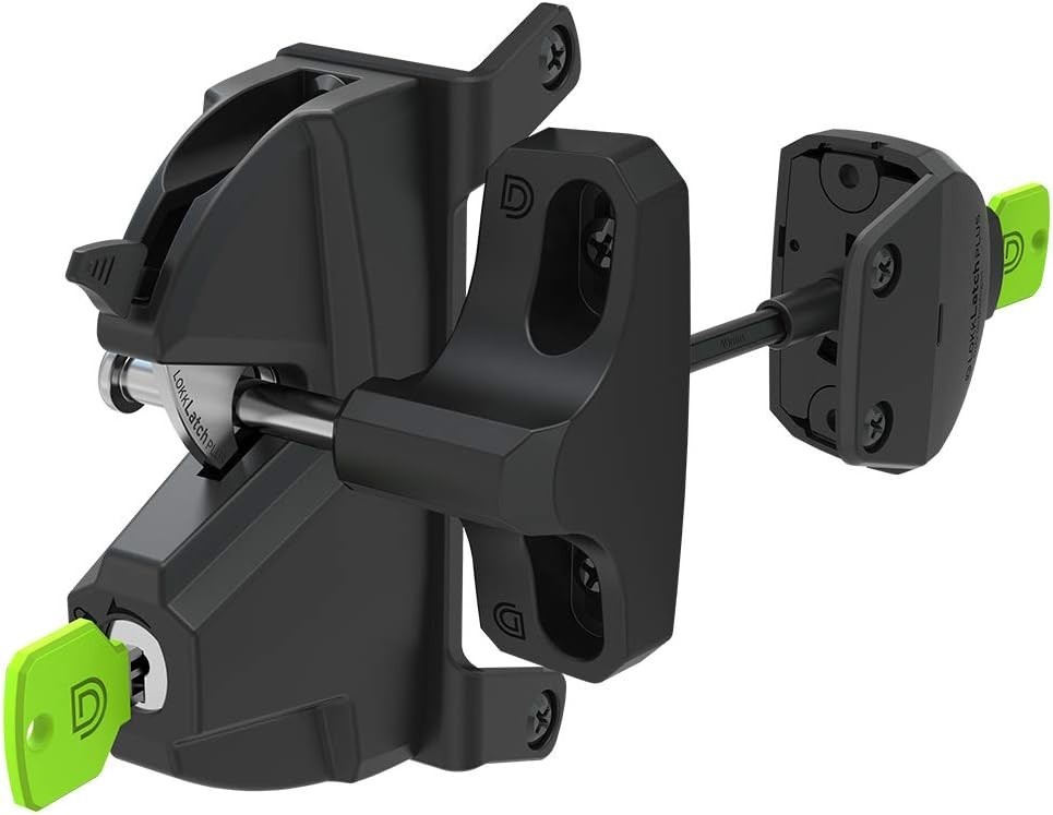 Key Lockable LokkLatch Plus - Easy-Install Privacy Gate Latch for Secure Access