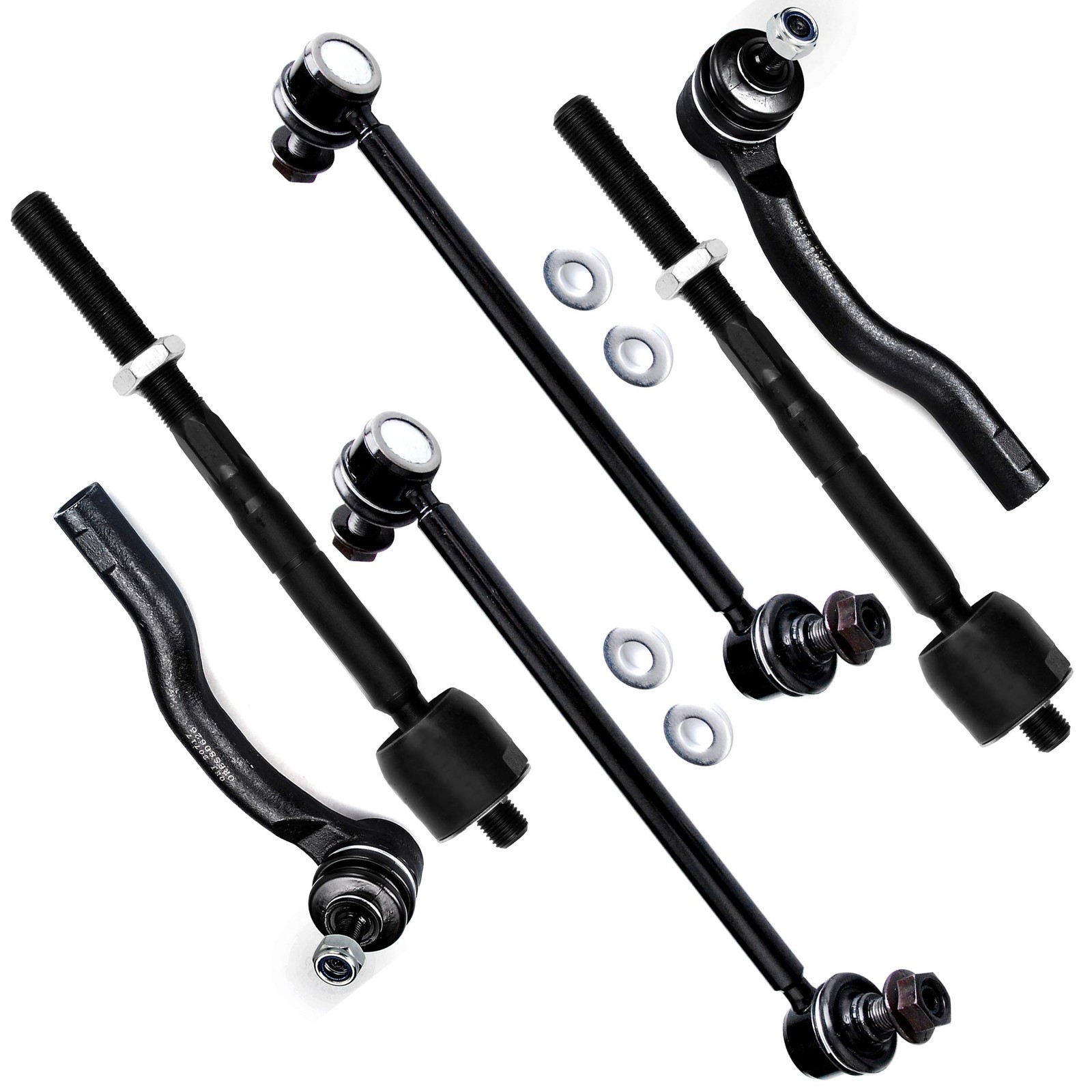 6pcs Front Suspension Kit Tie Rods Sway Bar Link Fit 2004-2010 Sienna