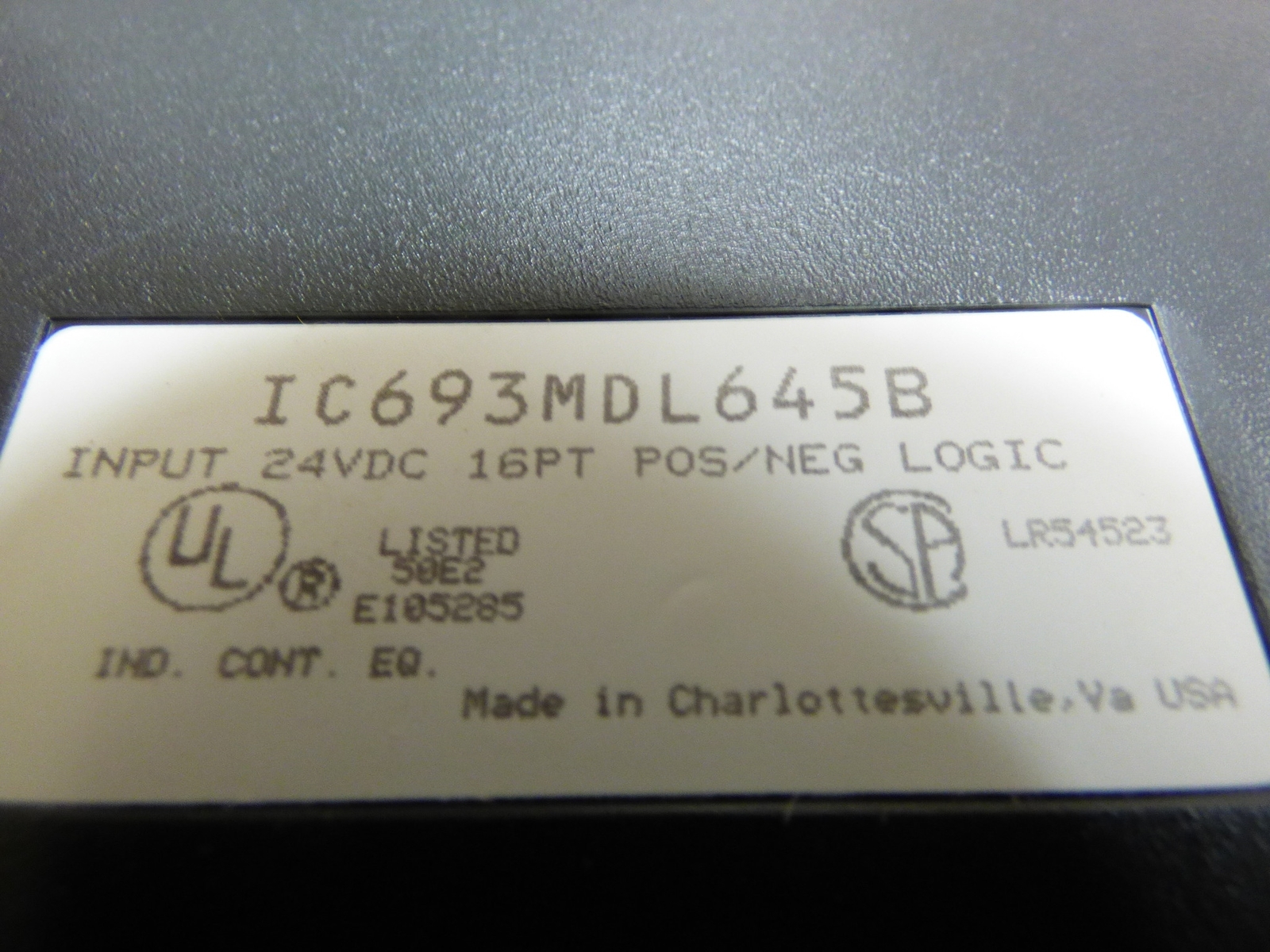 GE Fanuc IC610MDL101B 24VDC Input Module
